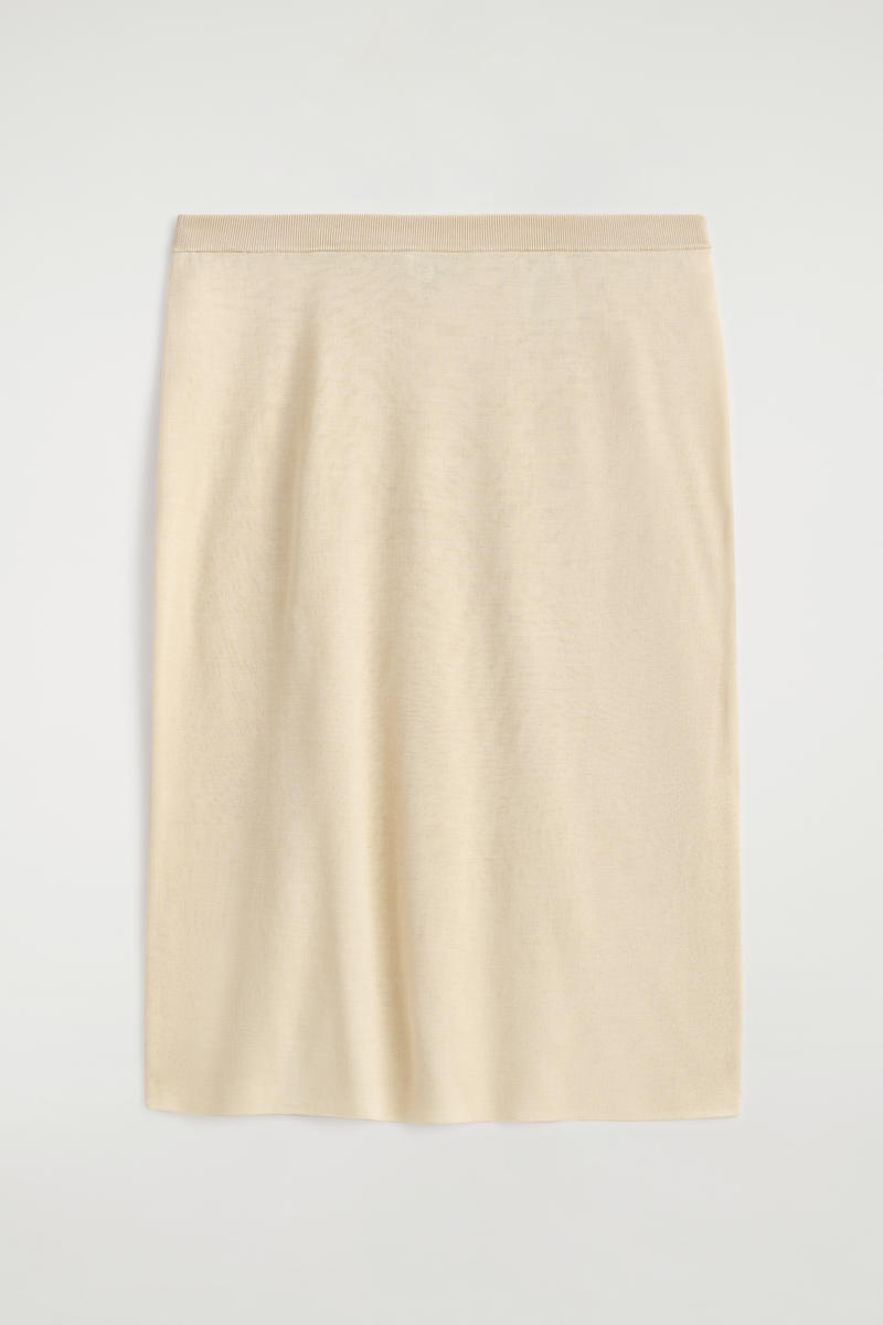 Sheer Knitted Silk-Cashmere Skirt