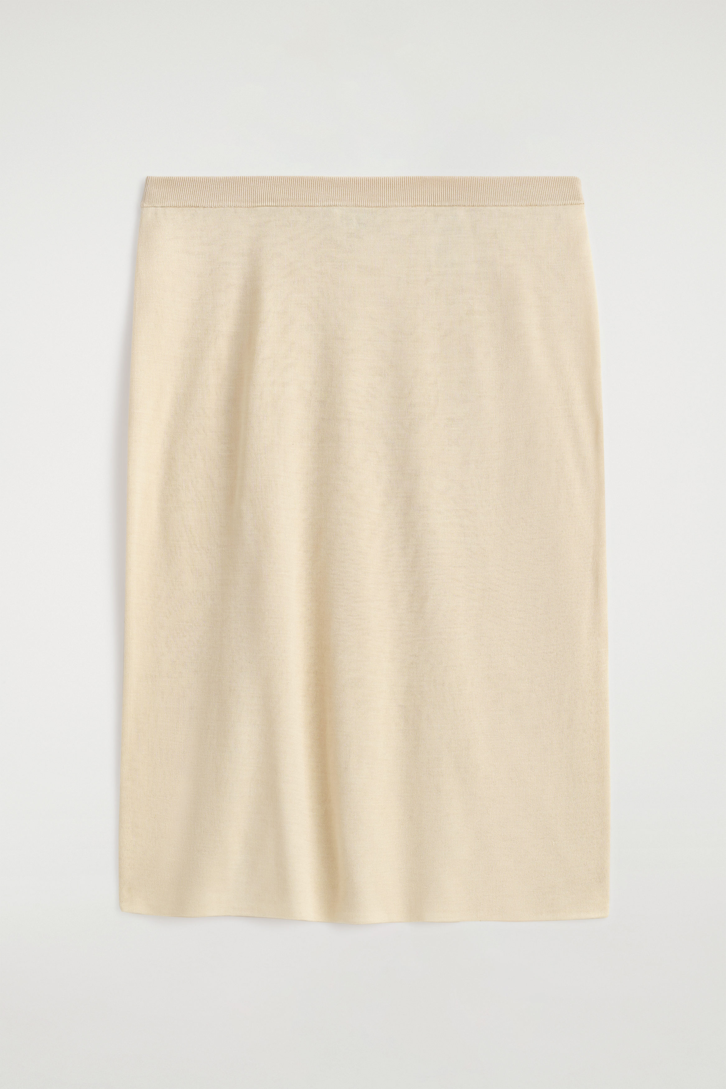 SHEER KNITTED SILK-CASHMERE SKIRT - IVORY | COS CA