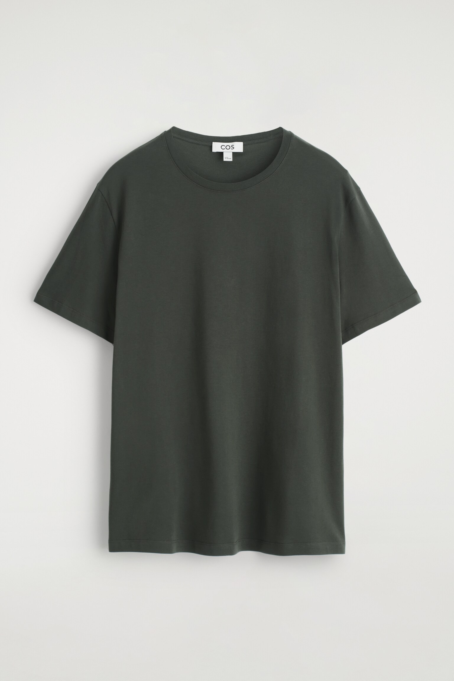 T-SHIRT À COL ROND EN COTON - VERT FONCÉ/NOIR/BLANC/BLEU MARINE - 2