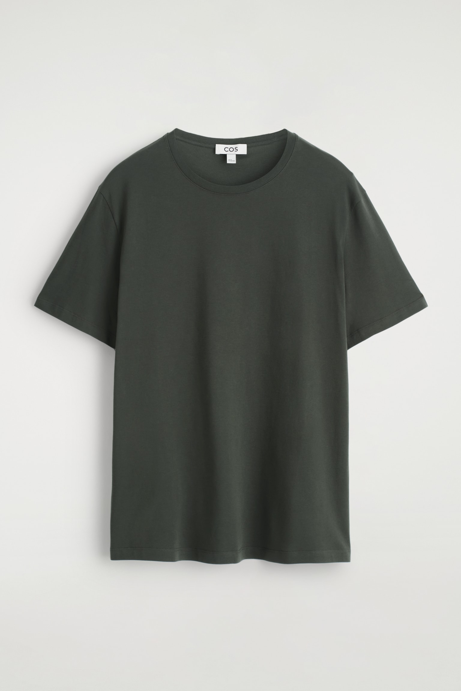 BAUMWOLL-T-SHIRT MIT RUNDHALSAUSSCHNITT - DUNKELGRÜN/SCHWARZ/NAVYBLAU/WEISS - 2