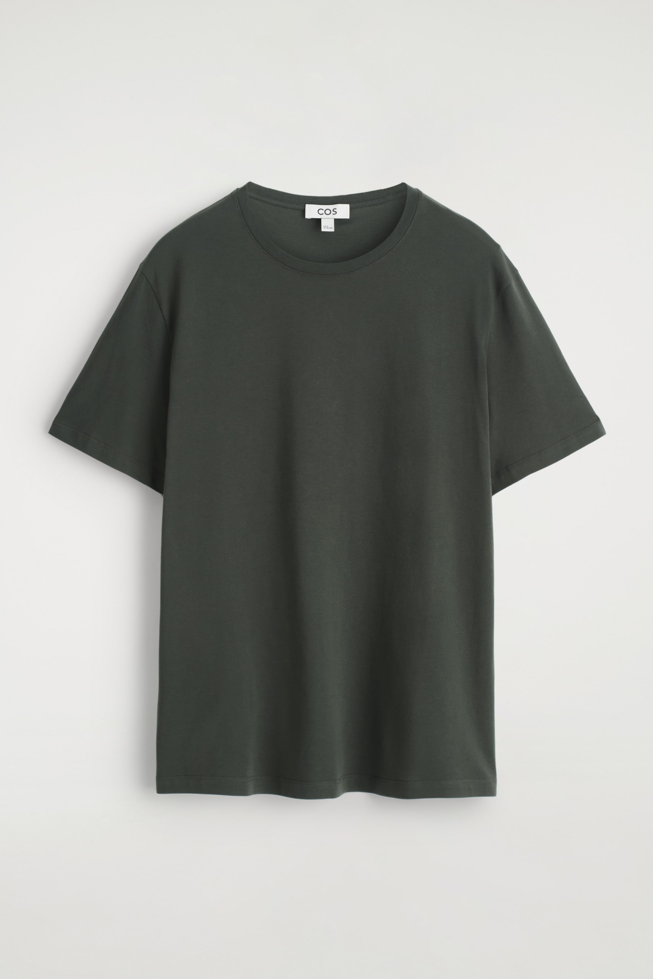 Visa större bild: CREWNECK T-SHIRT I BOMULL - MÖRKGRÖN - HERR | H&M SE 5