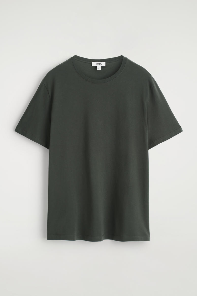 Cotton Crew-Neck T-Shirt in Green