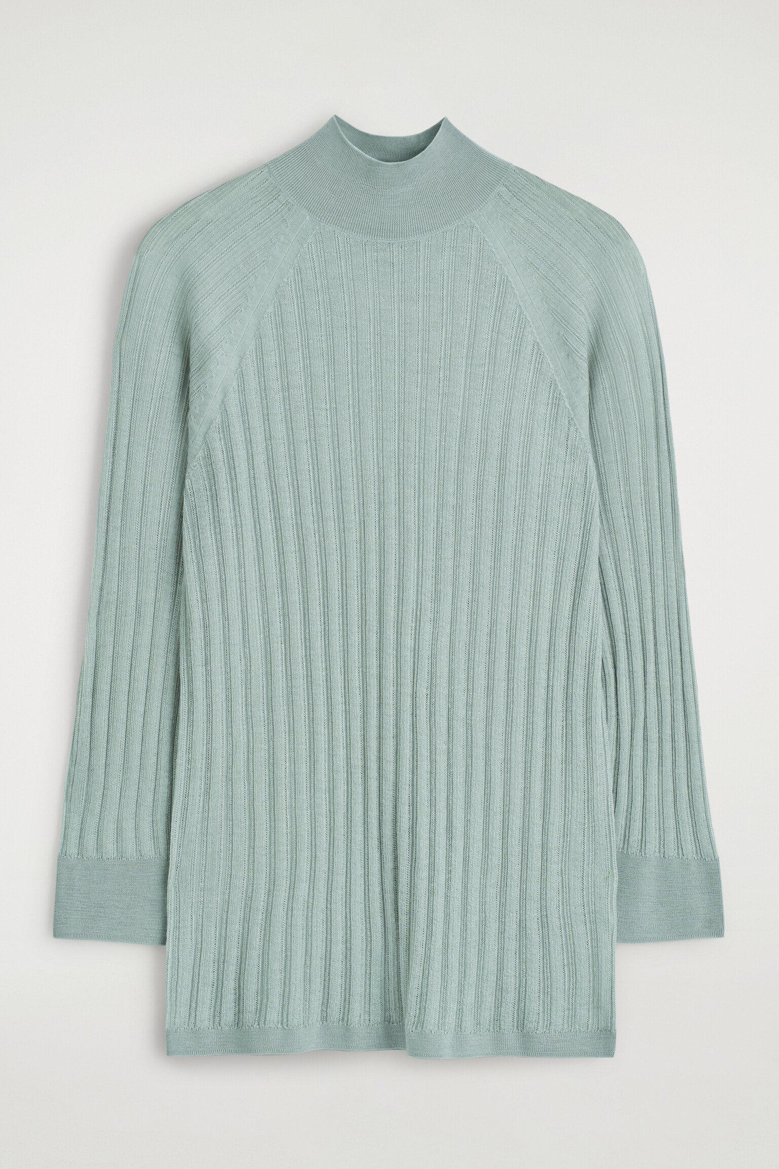 HAUT DIAPHANE EN MAILLE CÔTELÉE - TURQUOISE/PÊCHE - 2