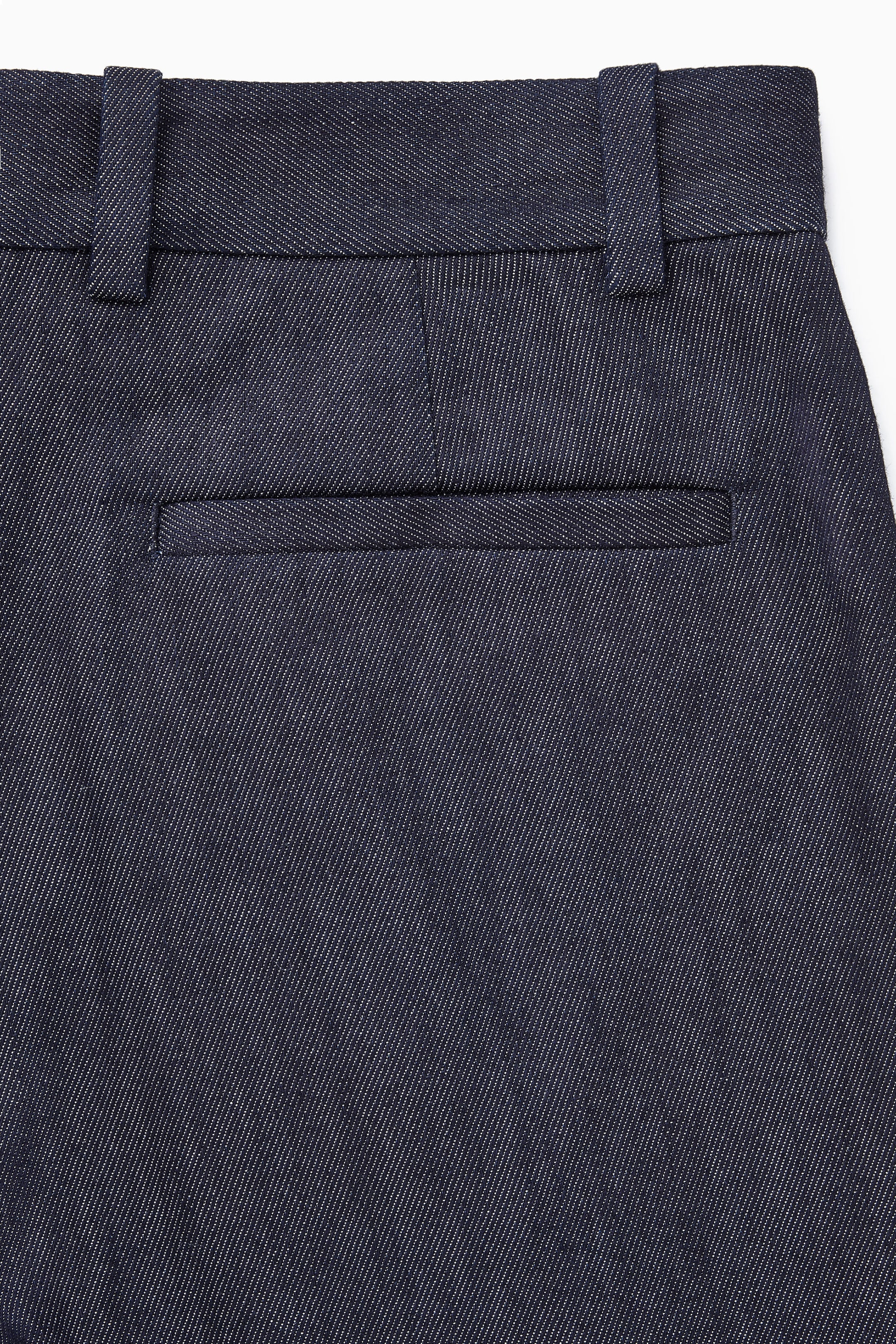 TAILORED WIDE-LEG DENIM PANTS