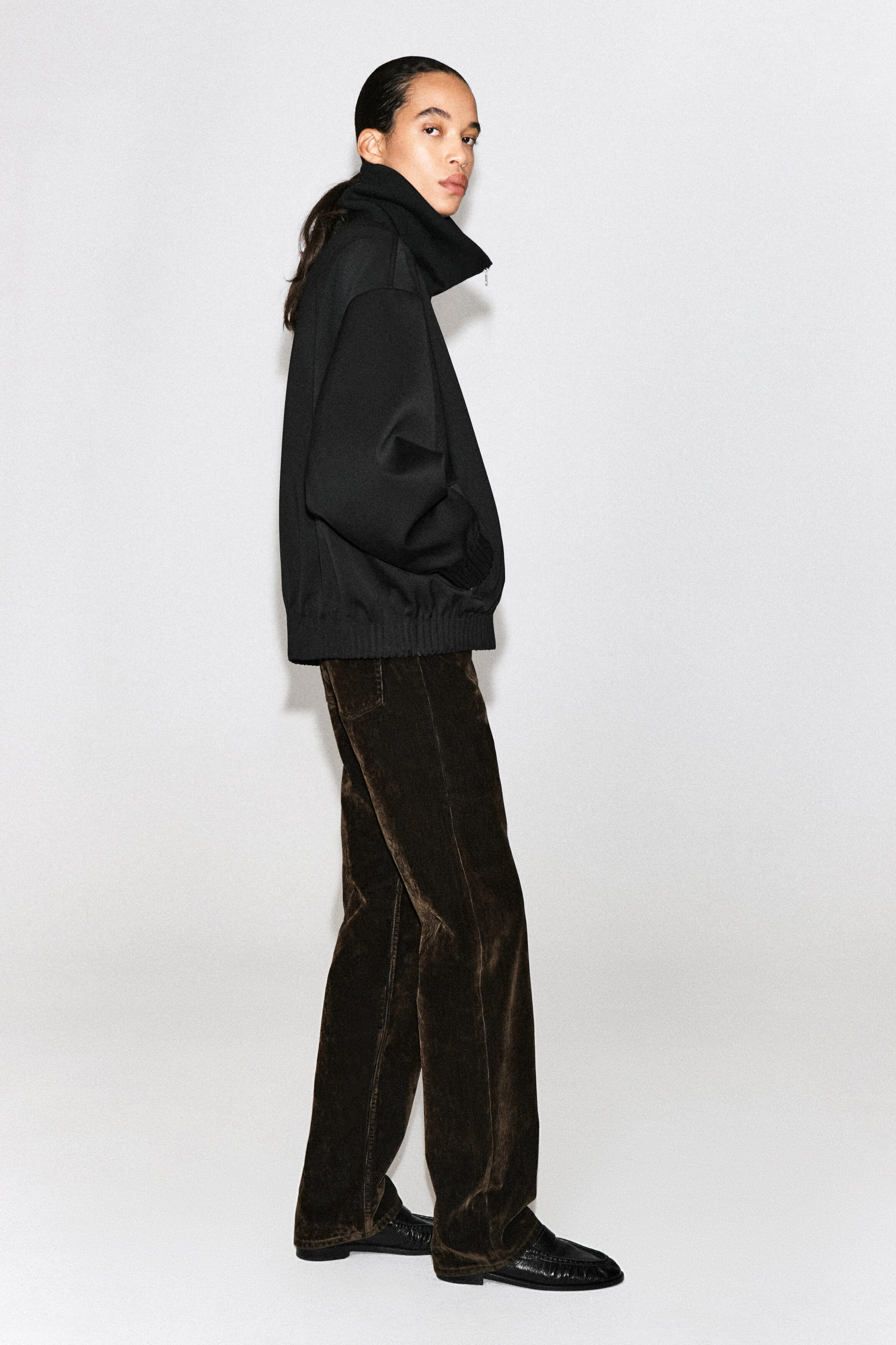 MOCK-NECK JACKET - BLACK | COS US