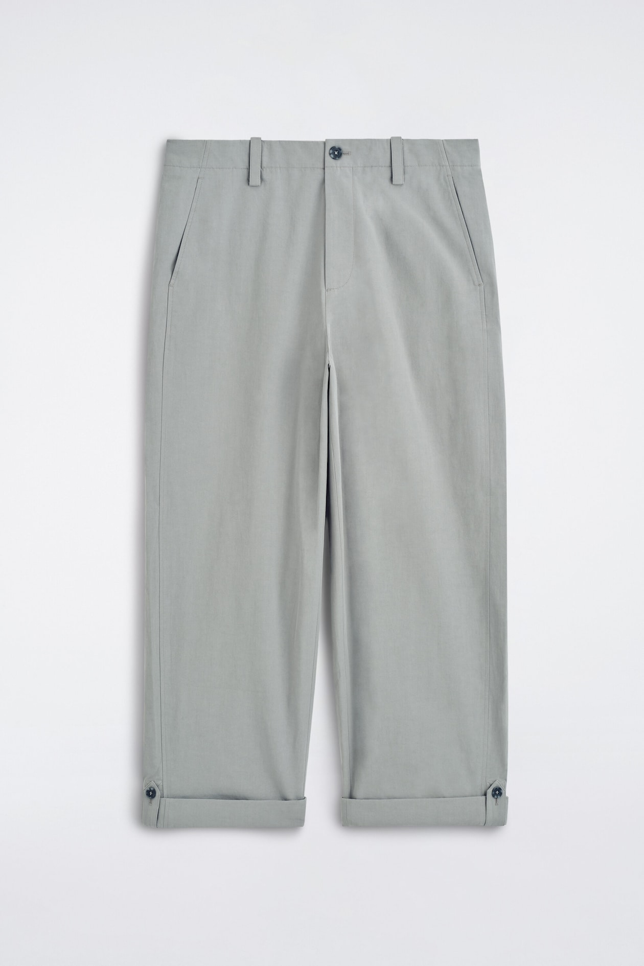 PANTALONI A GAMBA DRITTA CON RISVOLTO