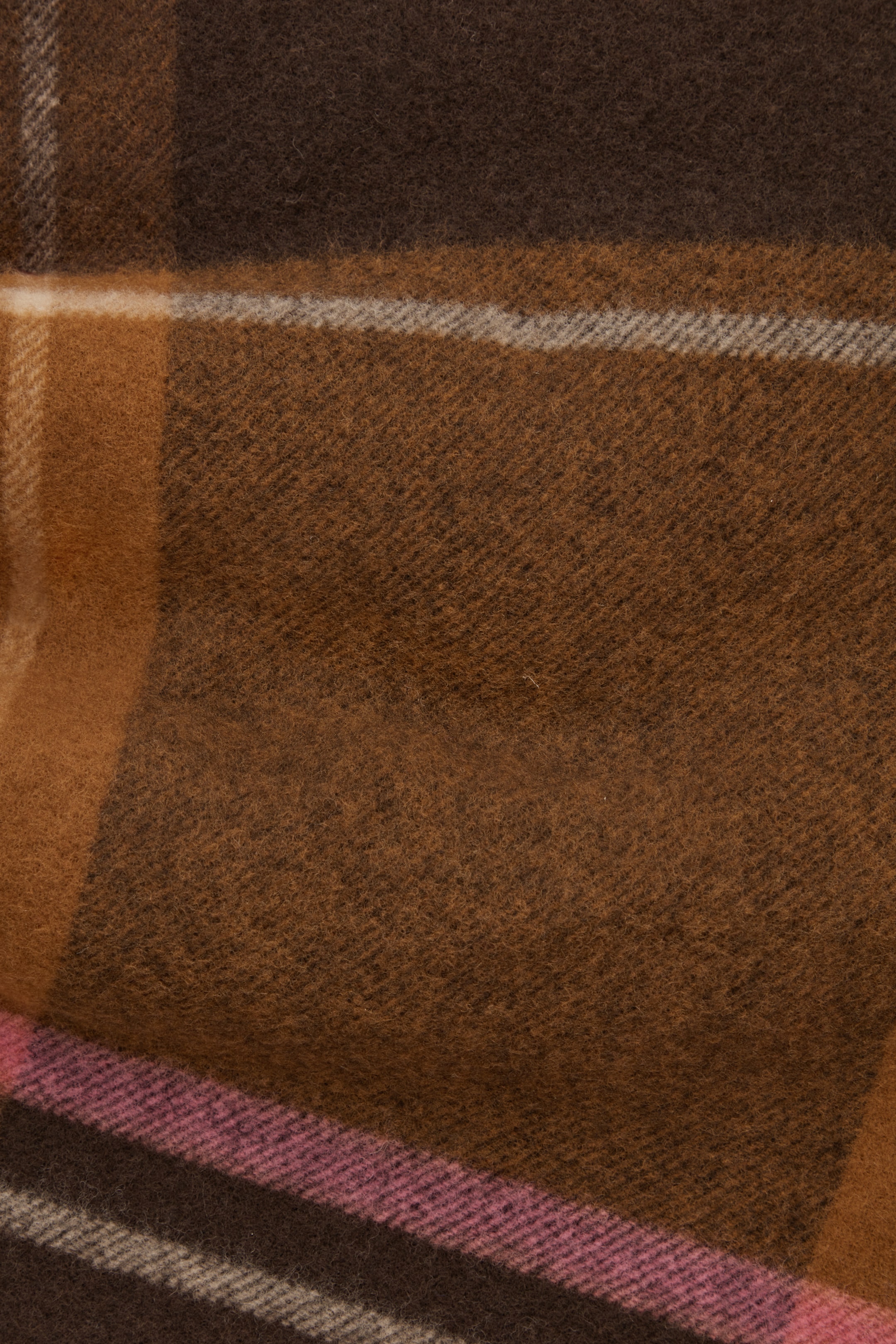 Se større billede: OVERSIZED CHECKED WOOL SCARF - BROWN / CAMEL / PINK / CHECKED - DAME | H&M DK 3