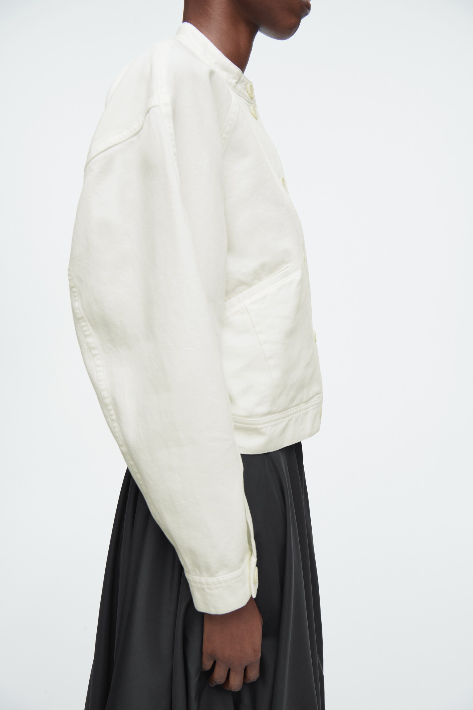 CHAQUETA BOMBER OVERSIZE DE ALGODÓN - BLANCO - 7