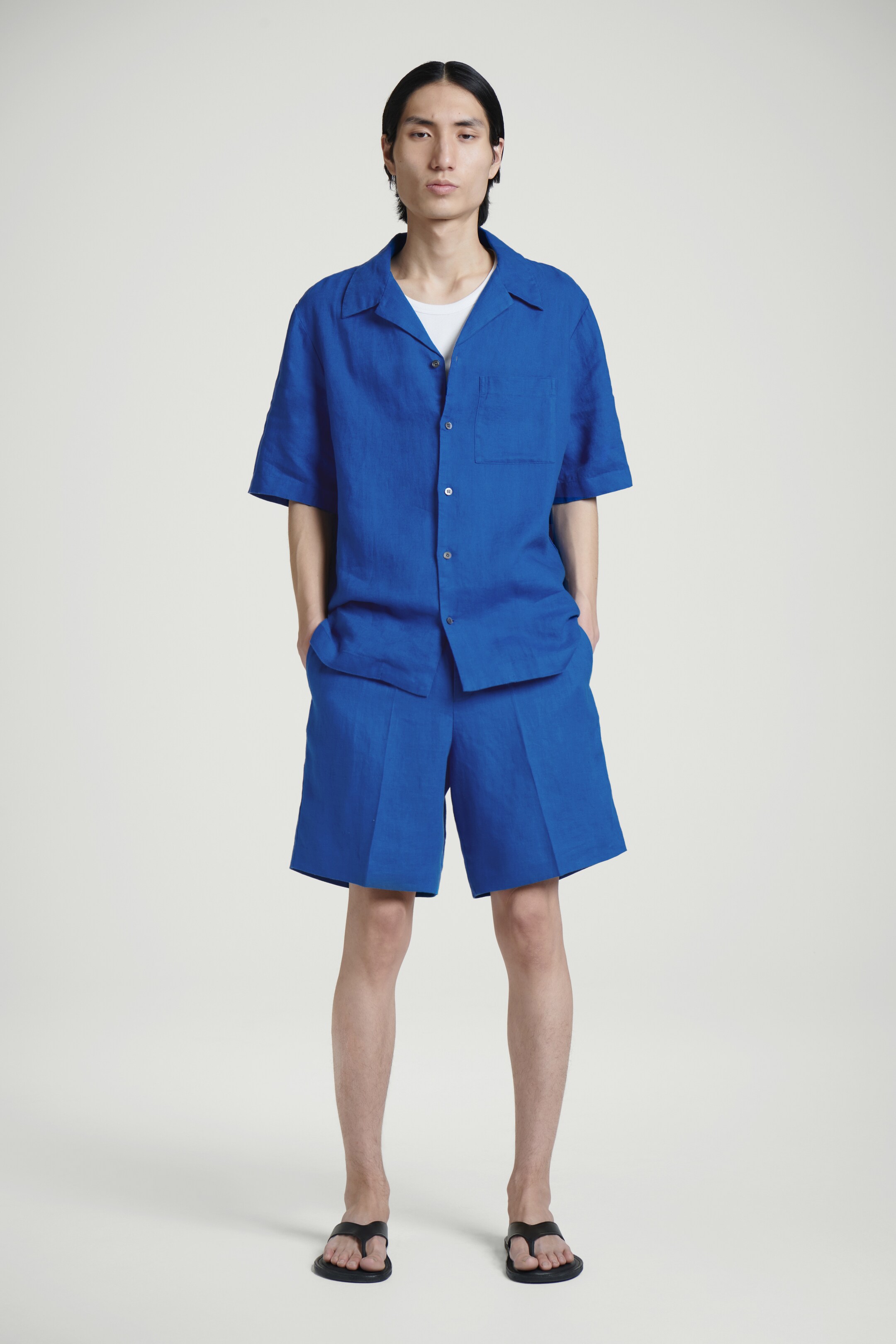 Agrandir l'image: CHEMISE À COL CUBAIN - BLEU COBALT - HOMME | H&M CH 3