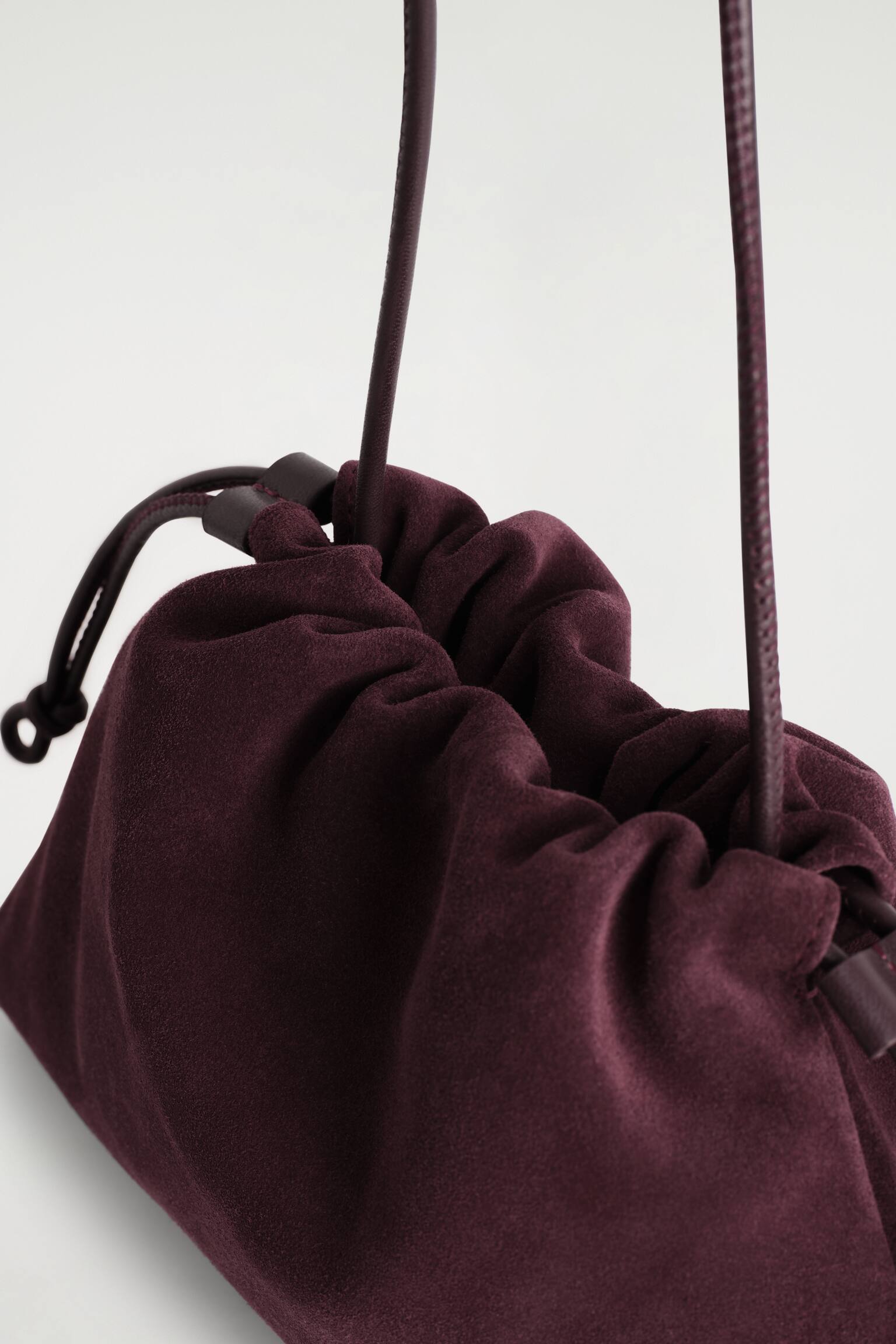 MINI CAVATELLI תיק קלאץ' - עור - בורדו - 3