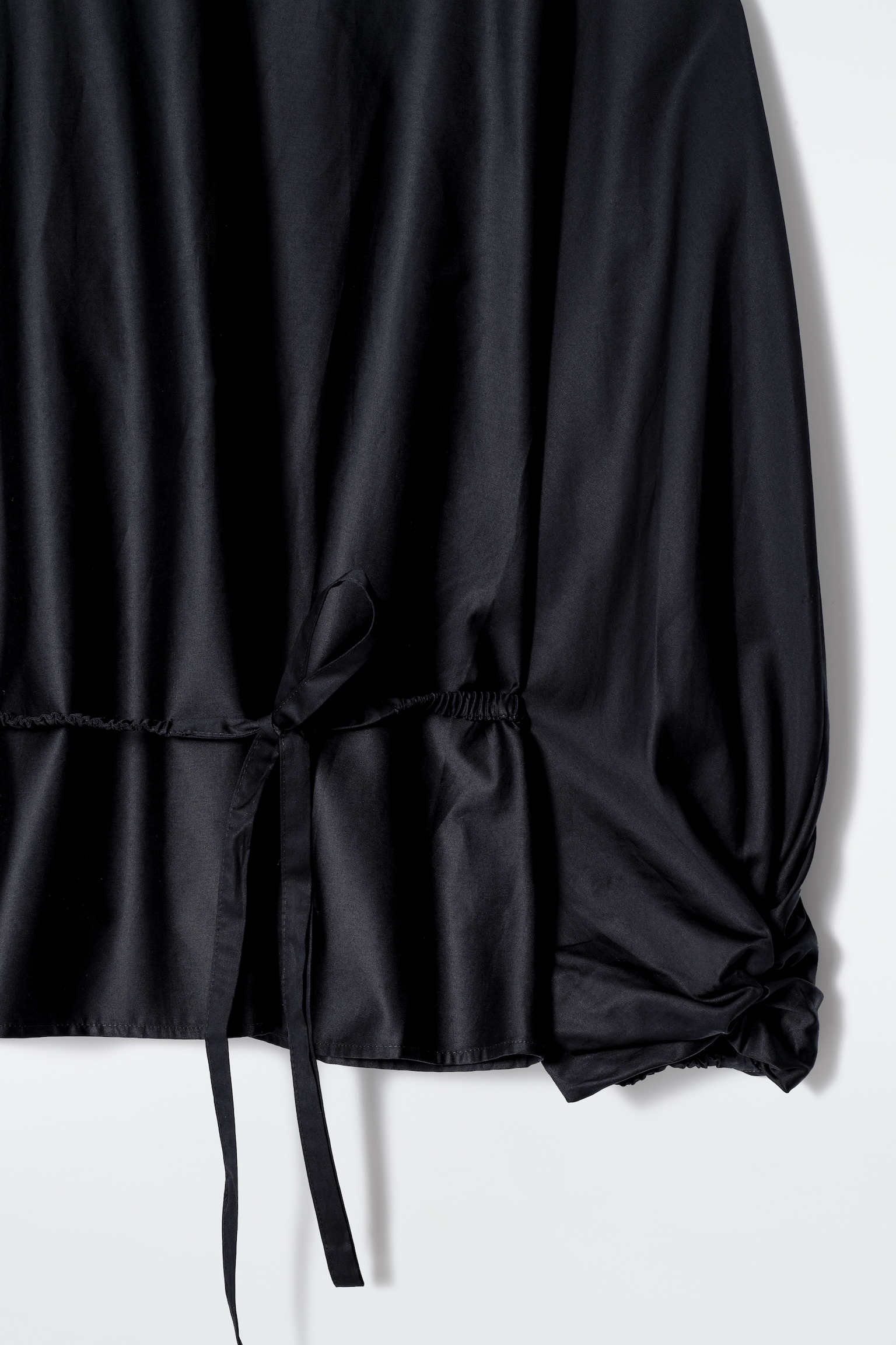 DRAWSTRING PEPLUM BLOUSE - NAVY/RED - 6