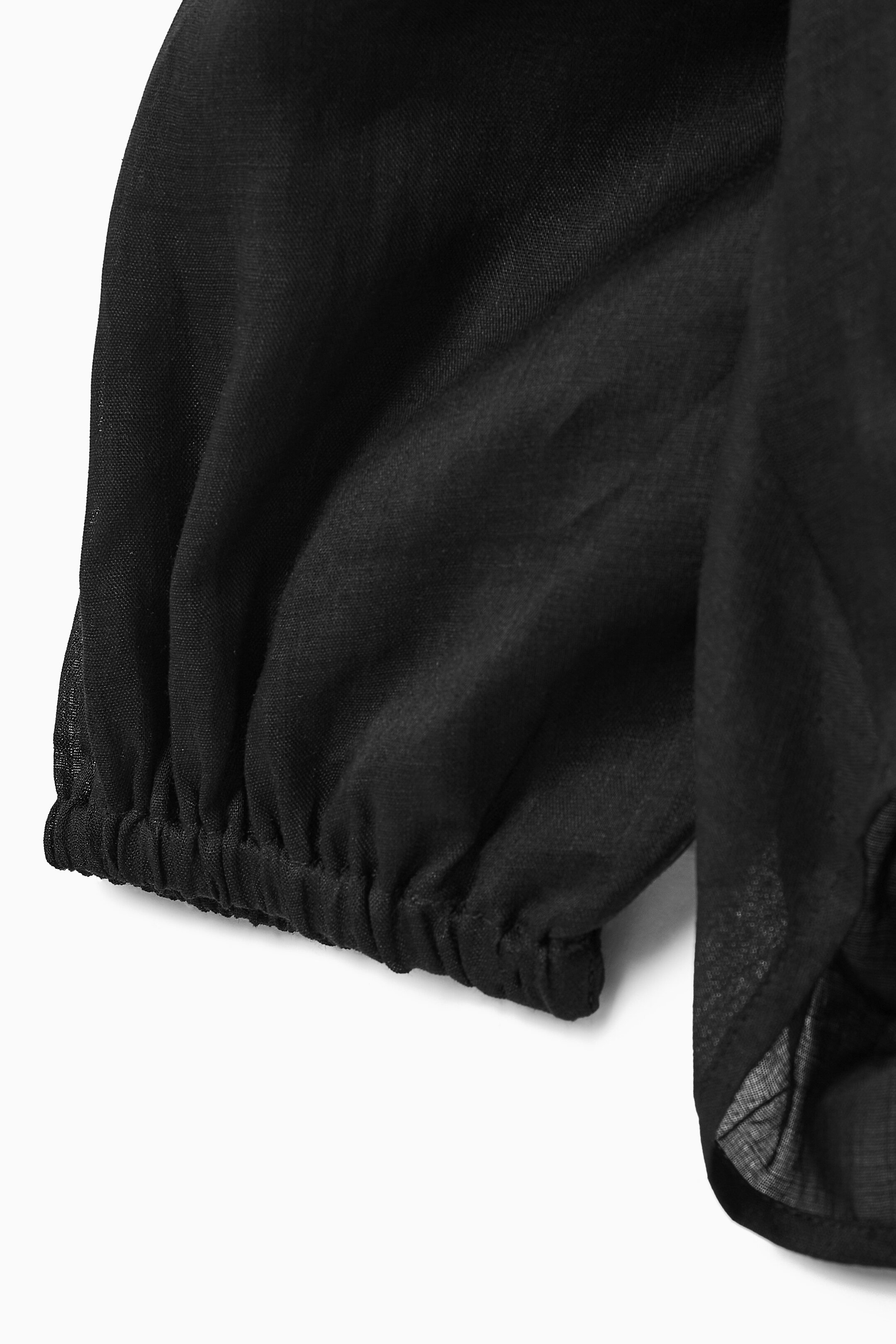 Ingrandisci l'immagine: TIE-BACK RAMIE BLOUSE - BLACK - DONNA | H&M CH 2