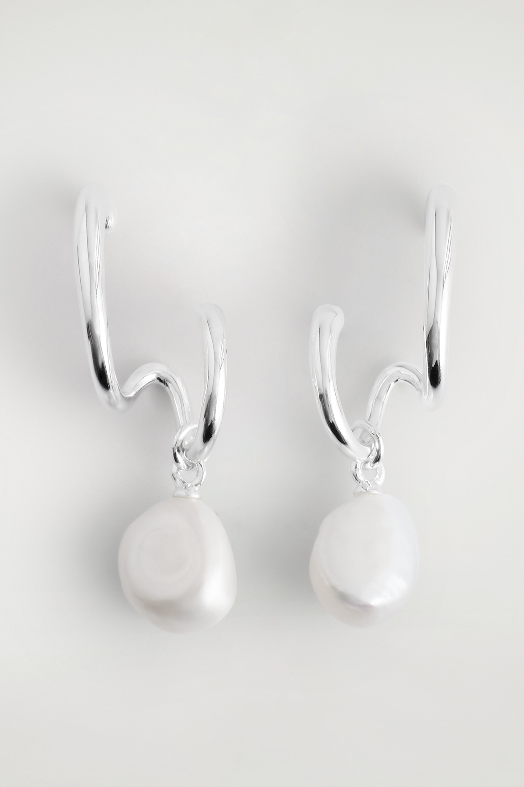 OHRRINGE MIT PERLEN - SILBER