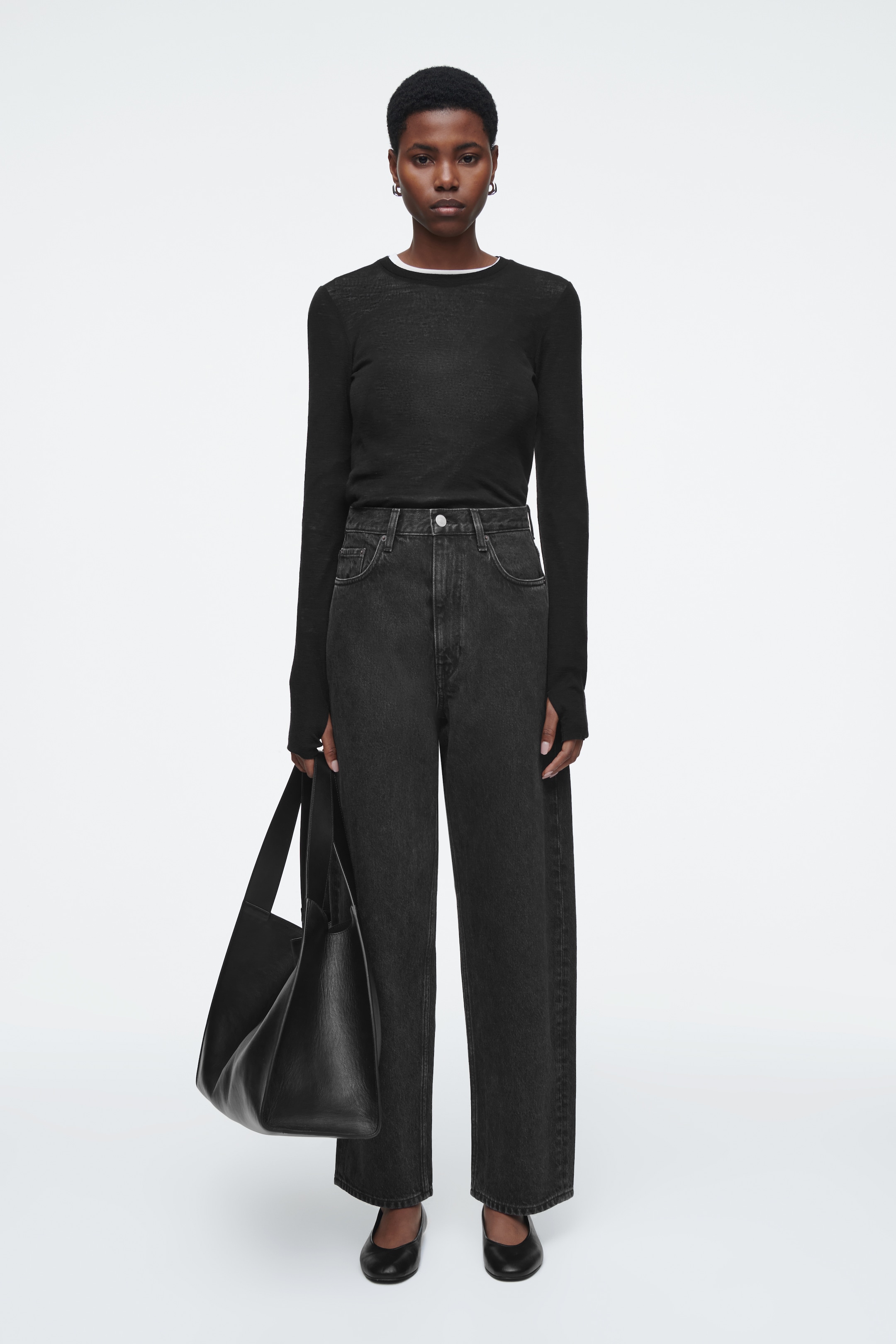 Visualizza immagine più grande: JEANS BAY DAL TAGLIO BARREL - NERO - DONNA | H&M IT 2