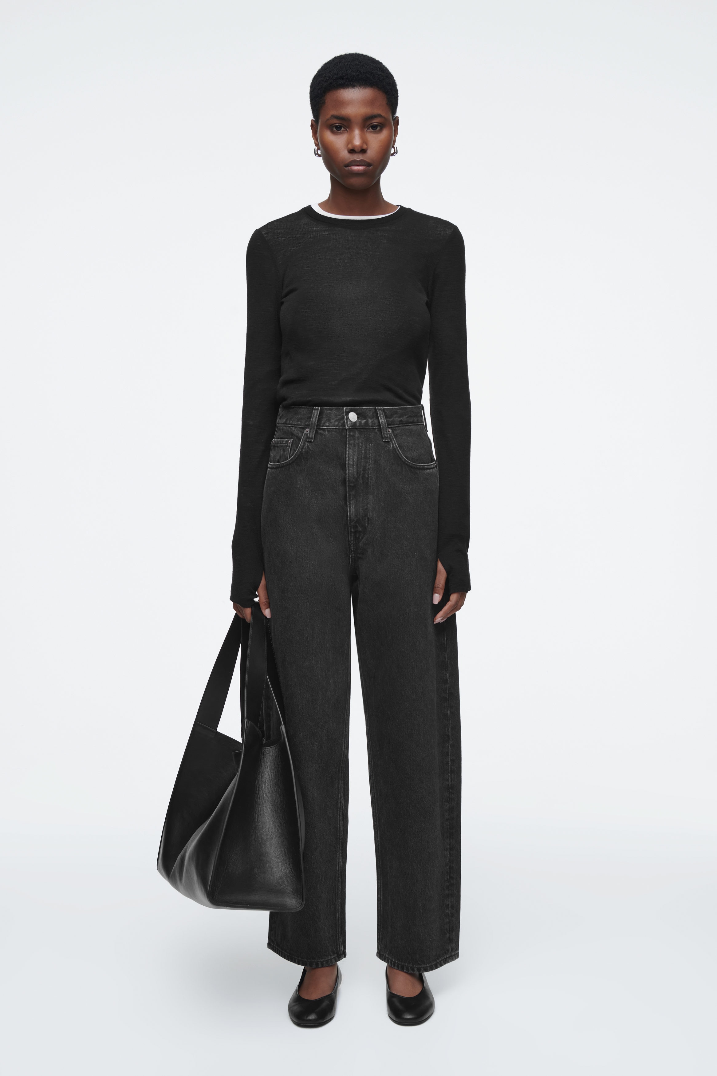 デニム・ジーパン BLACK BARREL LEG JEANS The Seamed Barrel Jean – Just Black Denim