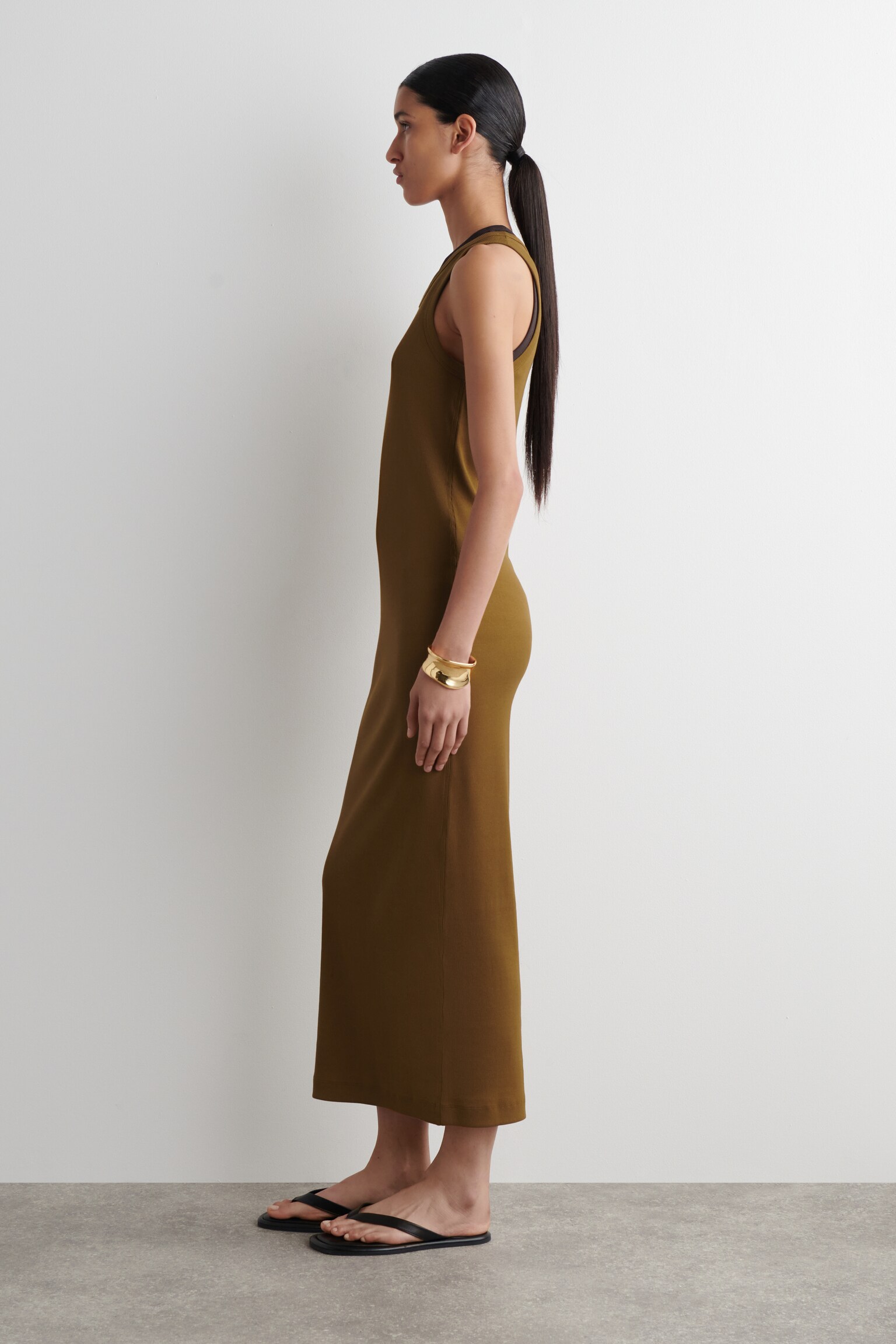 VESTIDO DE TUBO DE CANALÉ - OCRE/NARANJA/AZUL MARINO/BLANCO/A RAYAS/NEGRO - 5