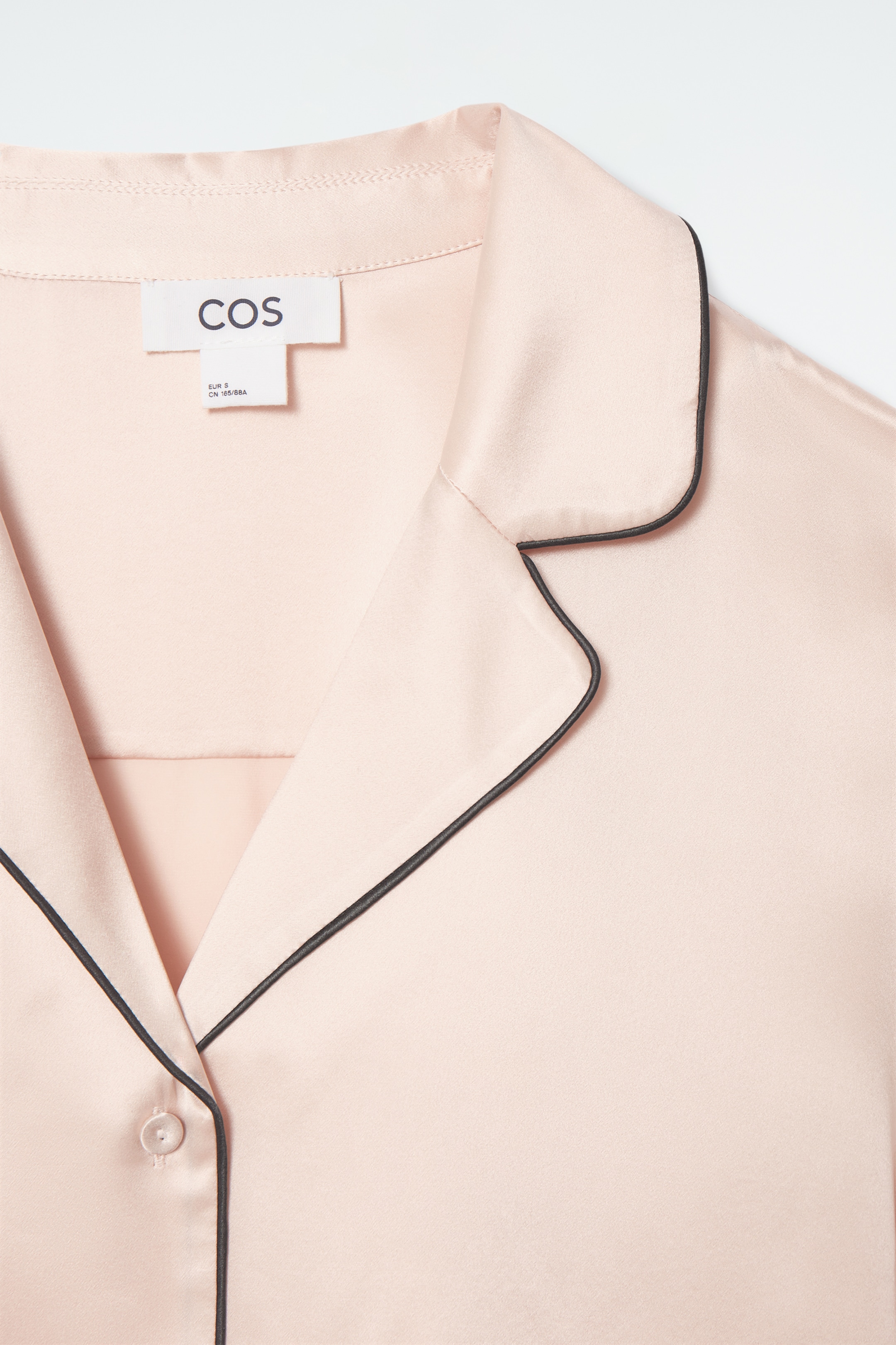 View larger image: PIPED SILK PYJAMA SHIRT - APRICOT - Ladies | H&M GB 6
