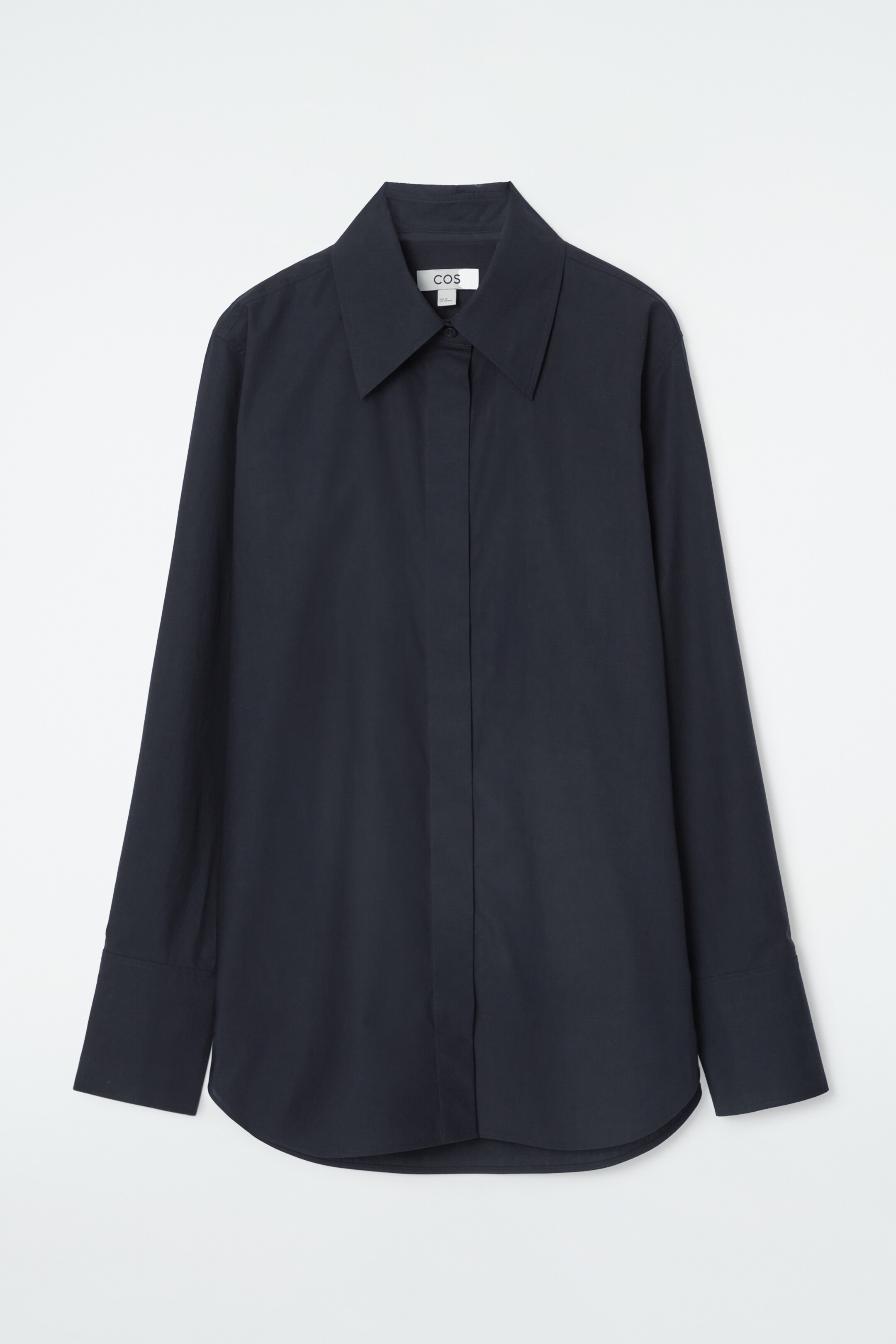 Grösseres Bild ansehen: LOCKERES SCHLICHTES BAUMWOLLHEMD - NAVYBLAU - DAMEN | H&M CH 1
