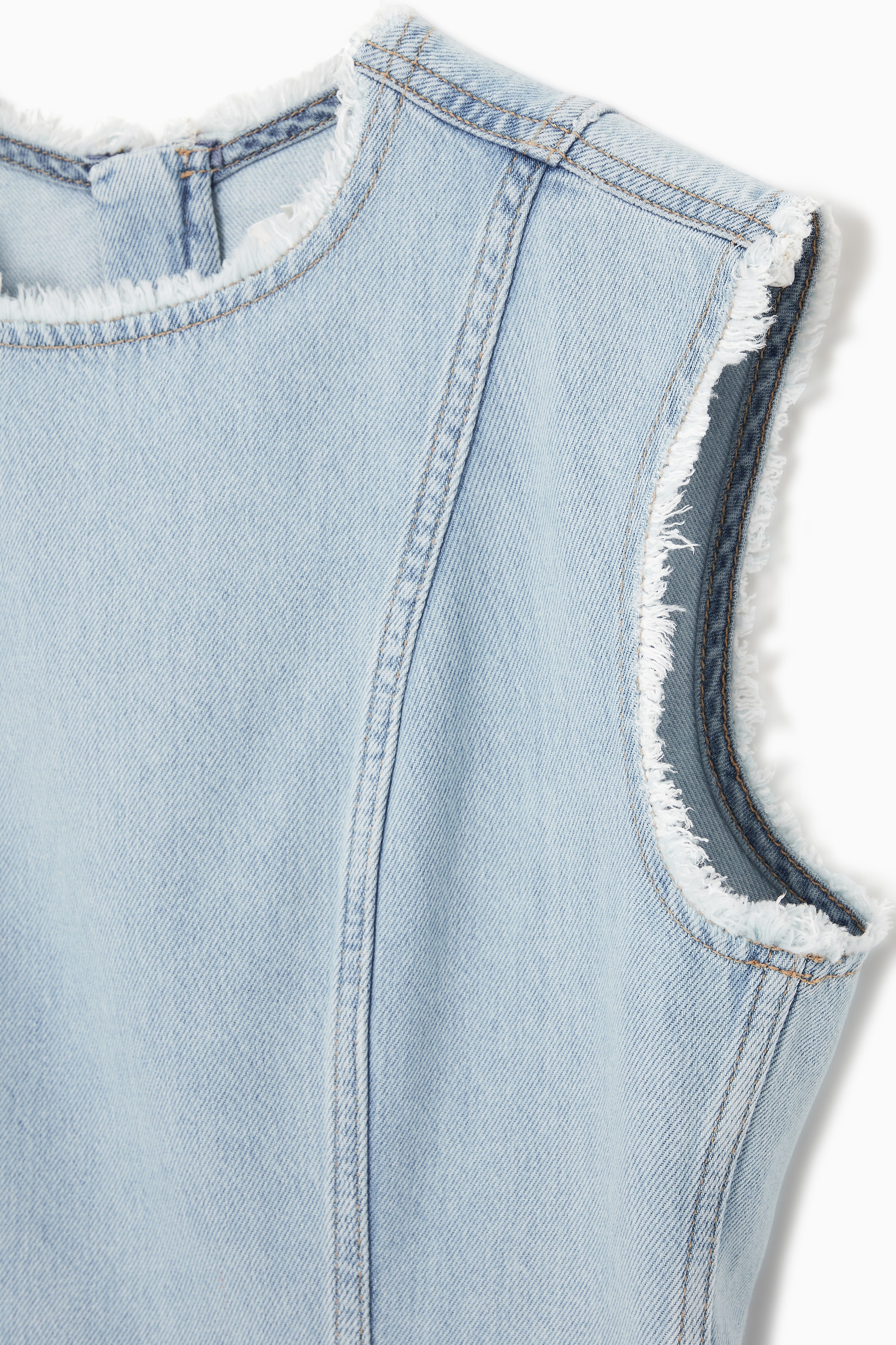 Agrandir l'image: ROBE COURTE EMPIÈCEMENTS DENIM - BLEU CIEL - FEMME | H&M CH 3