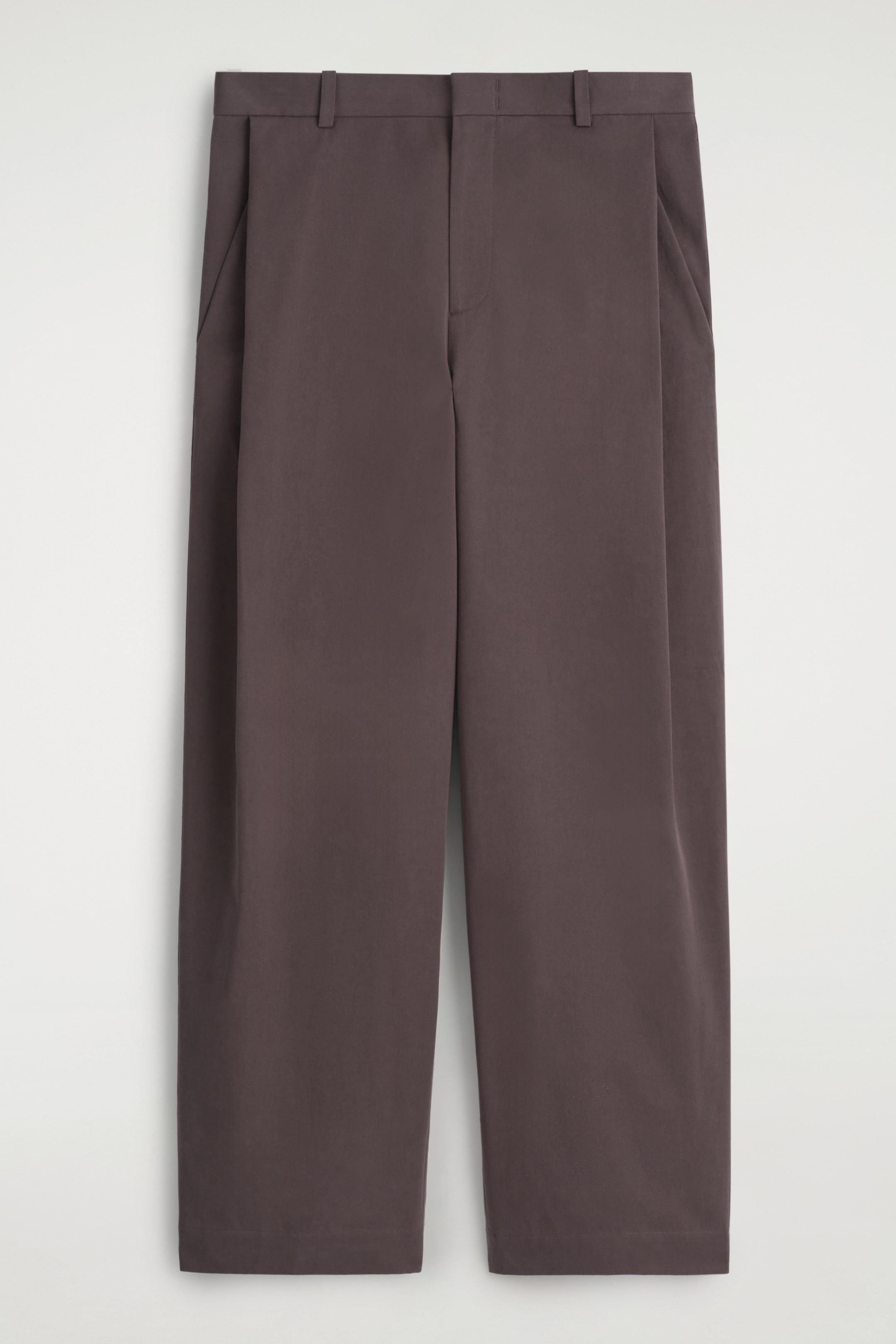 Visualizza immagine più grande: PANTALONI IN COTONE A GAMBA LARGA CON PIEGHE - MARRONE SCURO - UOMO | H&M IT 6