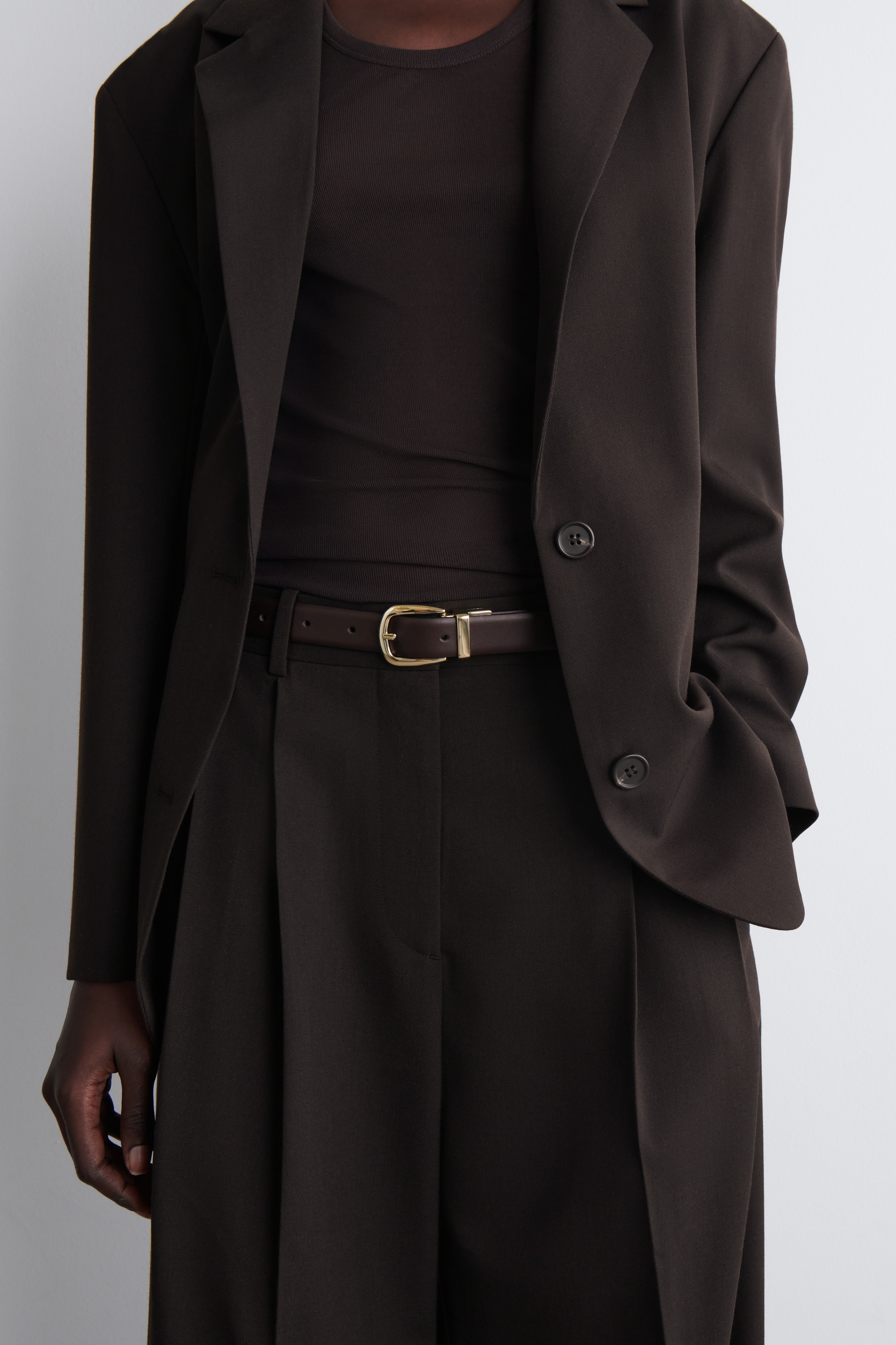 Grotere afbeelding bekijken: OMKEERBARE LEREN RIEM - BRUIN / BORDEAUX - DAMES | H&M BE 1