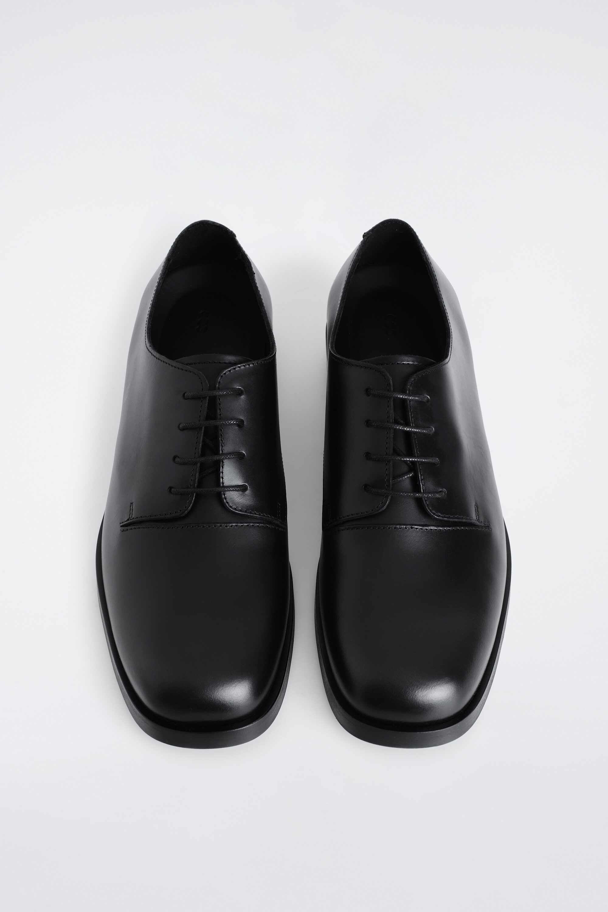 SQUARE-TOE LEATHER DERBY SHOES - thumbnail 3
