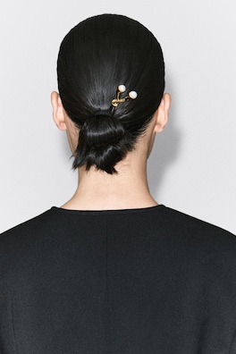 FRESHWATER PEARL HAIR PIN — GOLD 1