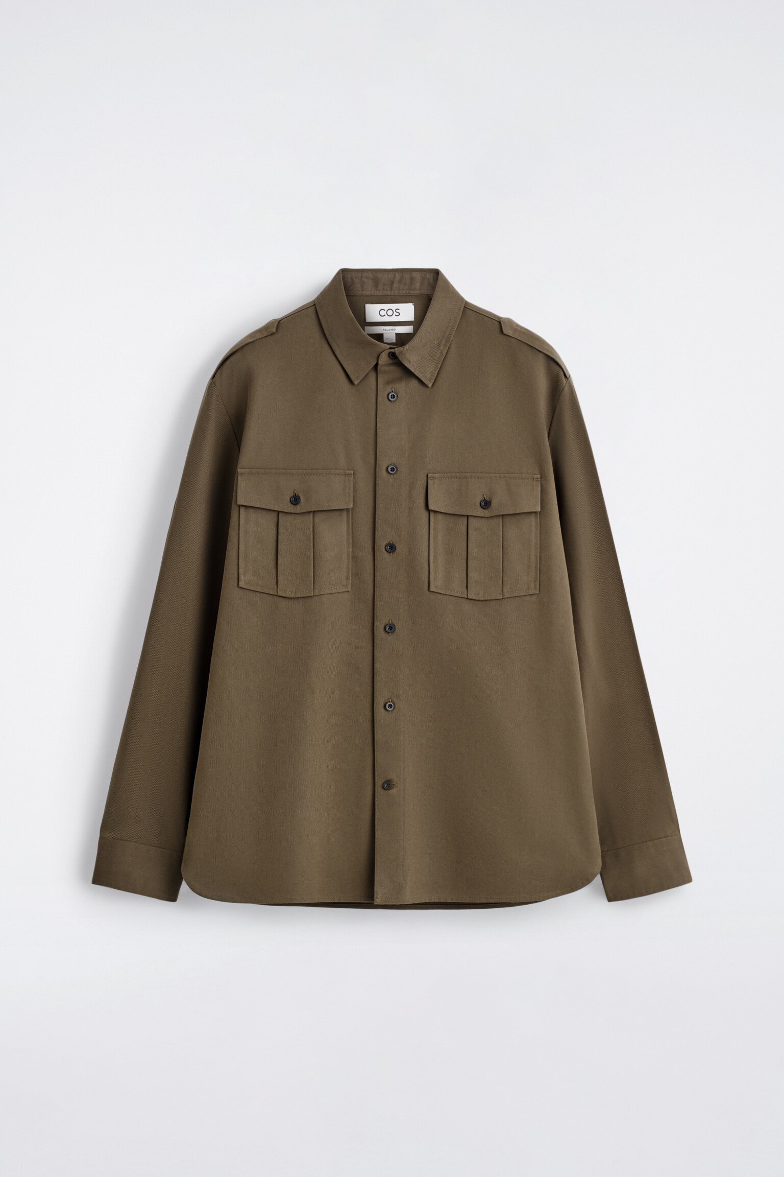 CHEMISE À DÉTAILS ÉPAULETTES EN COTON - BRUN - 2