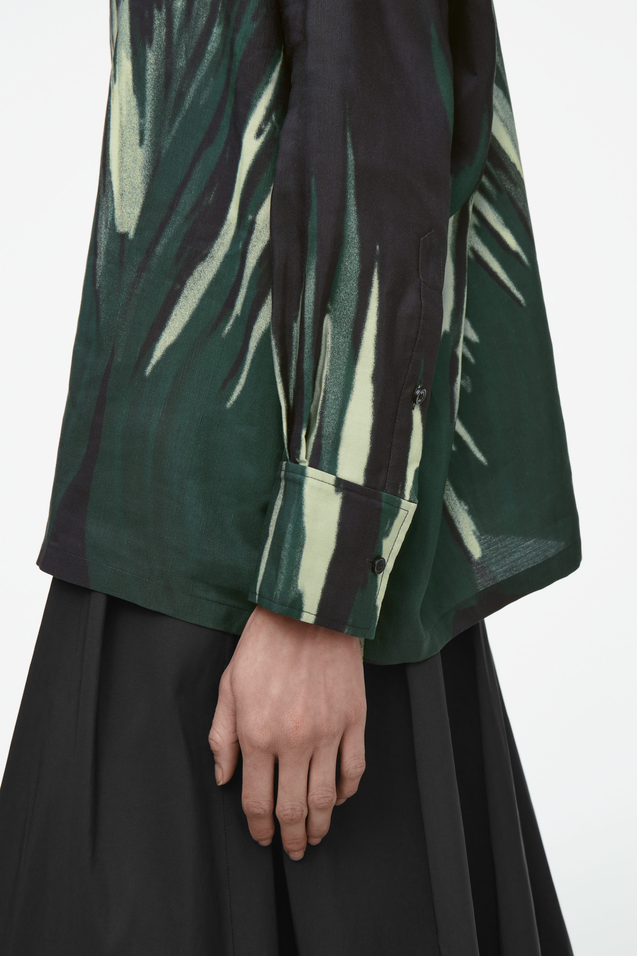 PRINTED LINEN-BLEND SHIRT