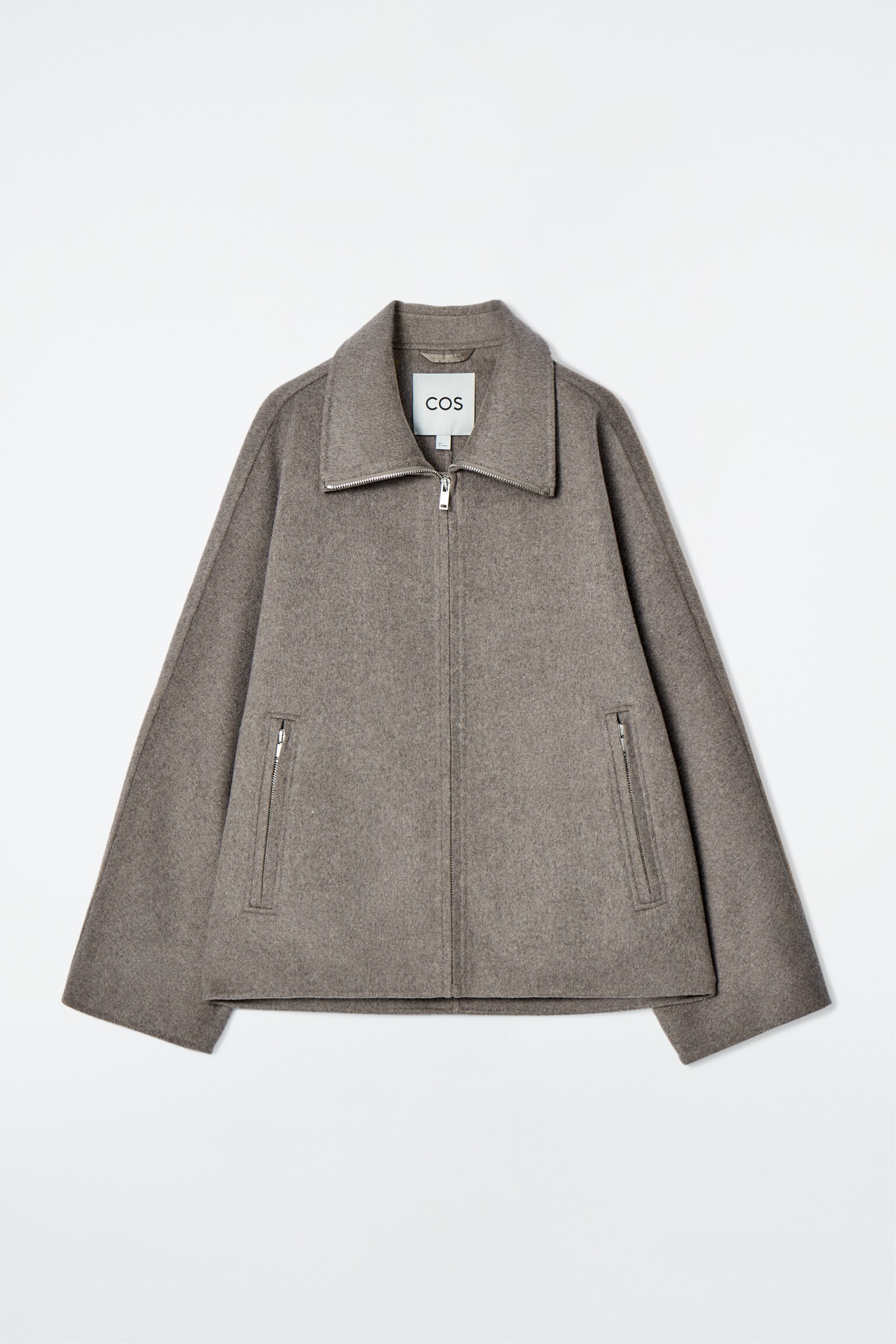 OVERSIZED DOUBLE-FACED WOOL JACKET - MOLE