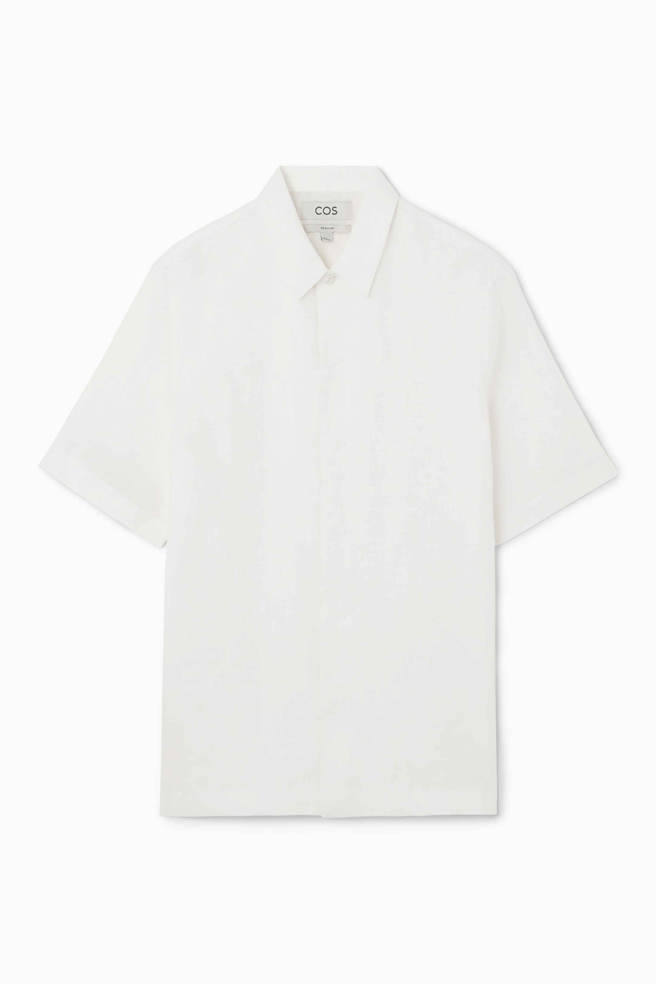 View larger image: LINEN SHORT-SLEEVED SHIRT - WHITE - Men | H&M GB 1