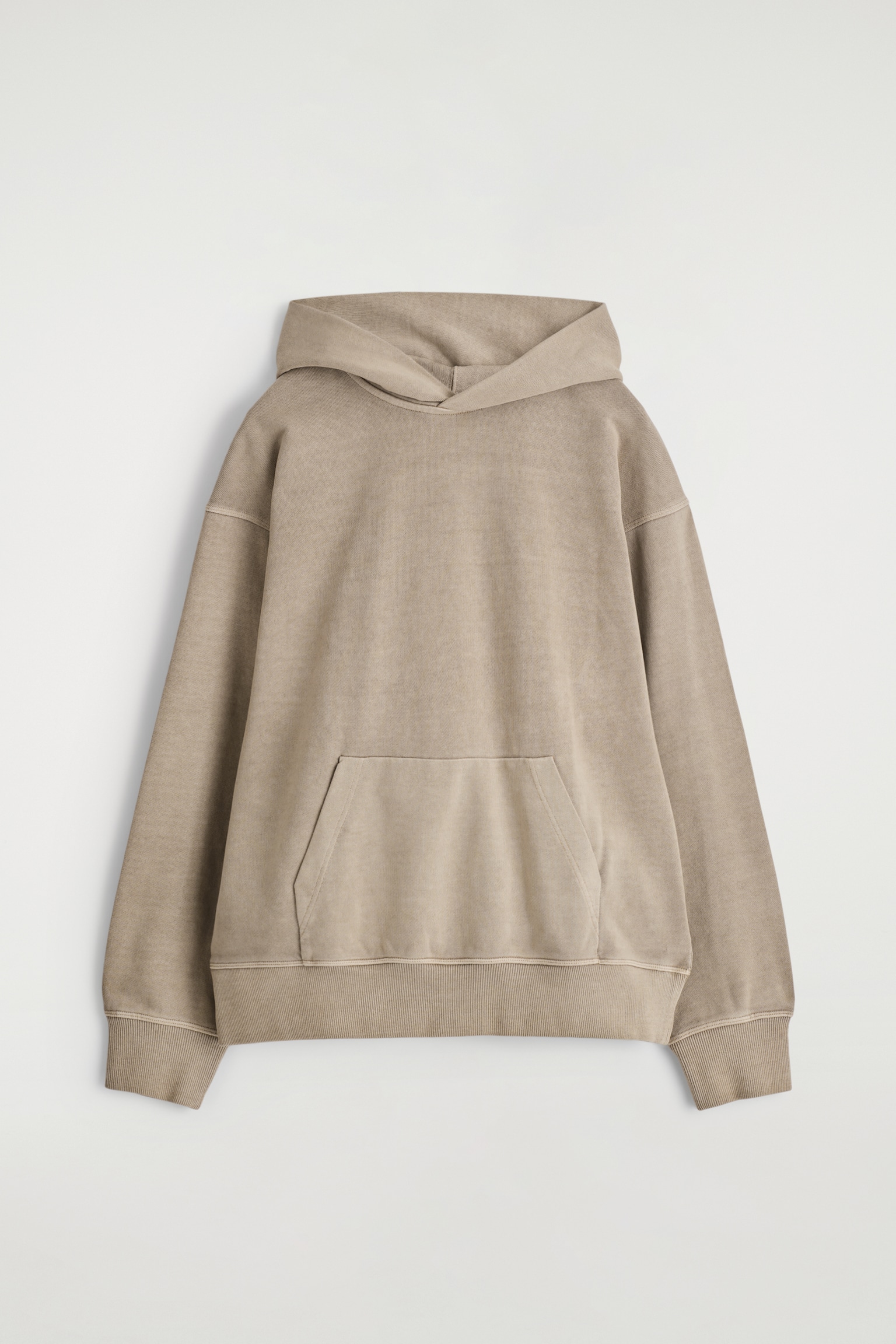 KAPUZENPULLOVER AUS VORGEWASCHENEM BAUMWOLLJERSEY - BRAUN/Blau - 2