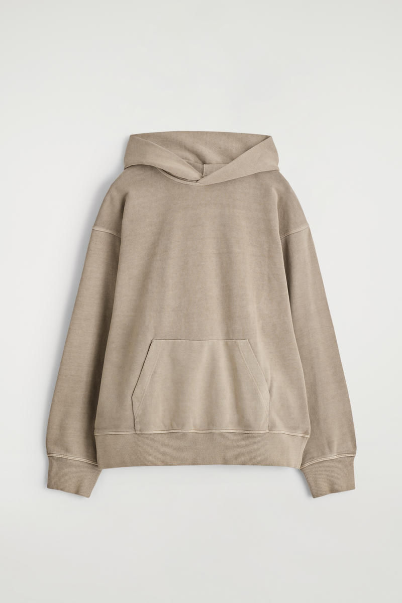 Washed Cotton-Jersey Hoodie