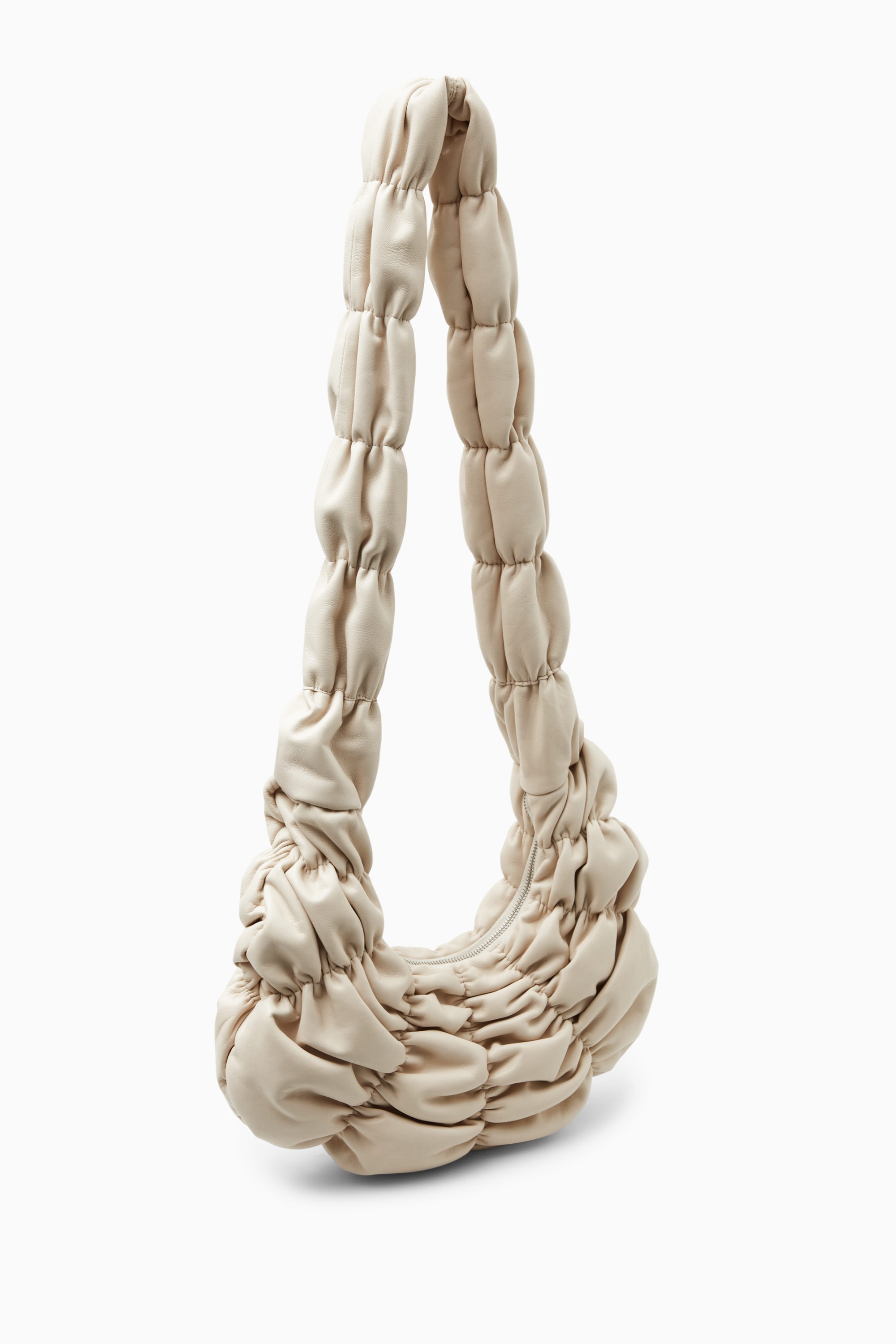 ★TOUT Y EST★ RIPPLE SHOULDER BAG IVORY CPCA2501 RIPPLE CROSSBODY - LEATHER - LIGHT BEIGE | COS