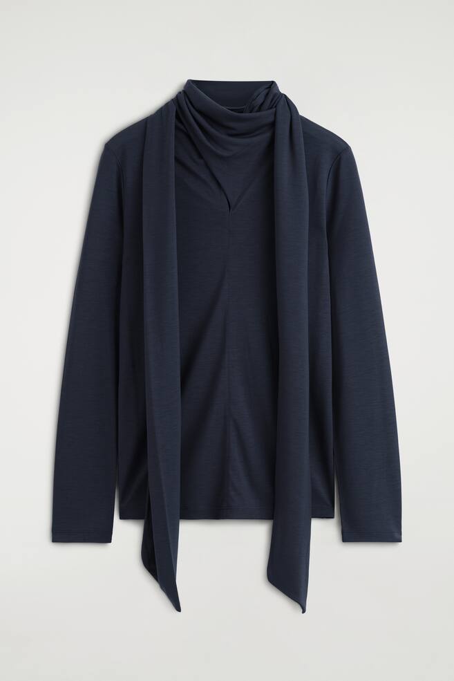 FLIESSENDES OBERTEIL MIT SCHALDETAIL - NAVYBLAU/DUNKLES VIOLETT - 1
