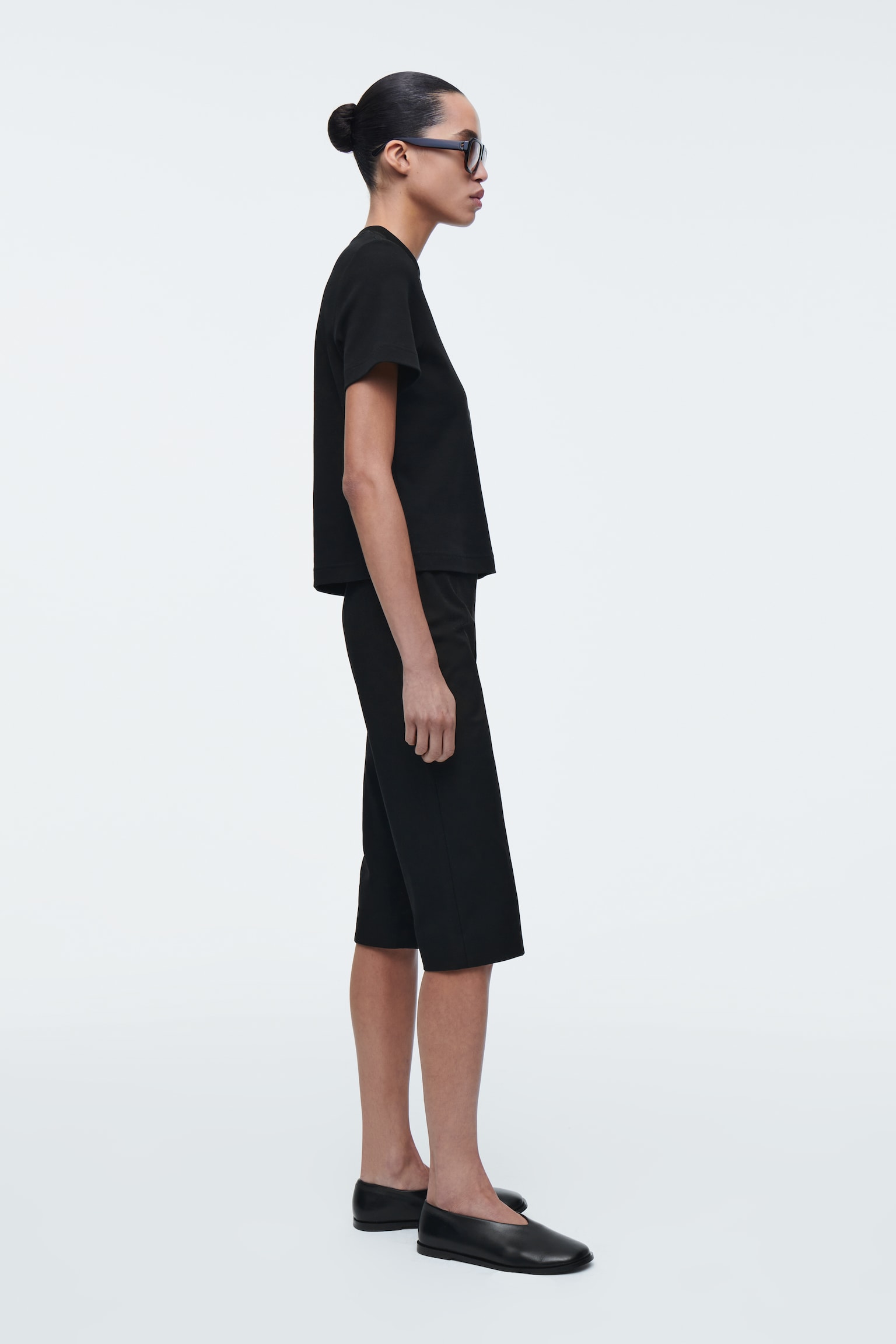 PANTALONES CAPRI DE MEZCLA DE ALGODÓN - NEGRO - 3