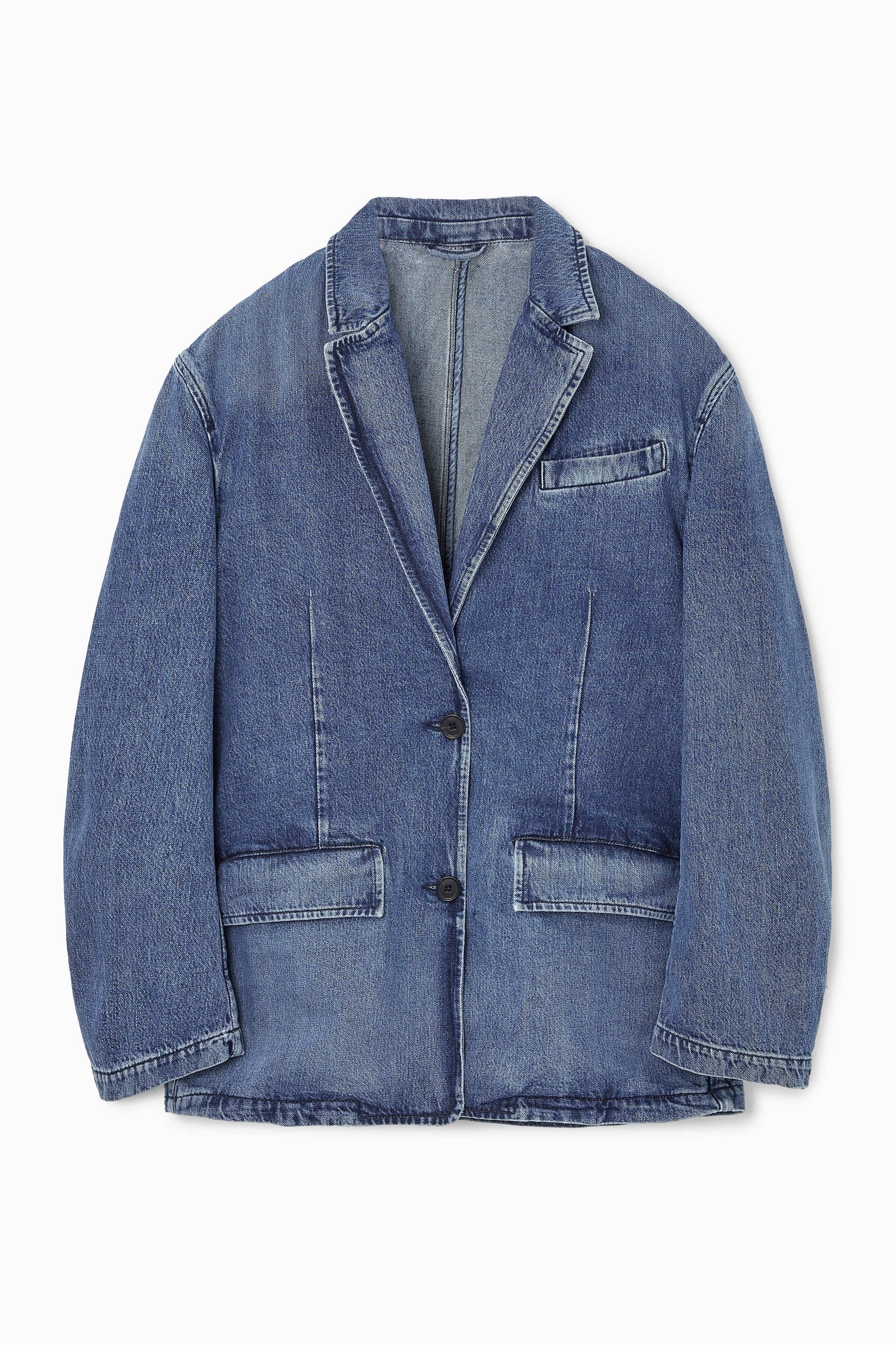Grotere afbeelding bekijken: SINGLE-BREASTED DENIM BLAZER - BLUE - DAMES | H&M NL 1