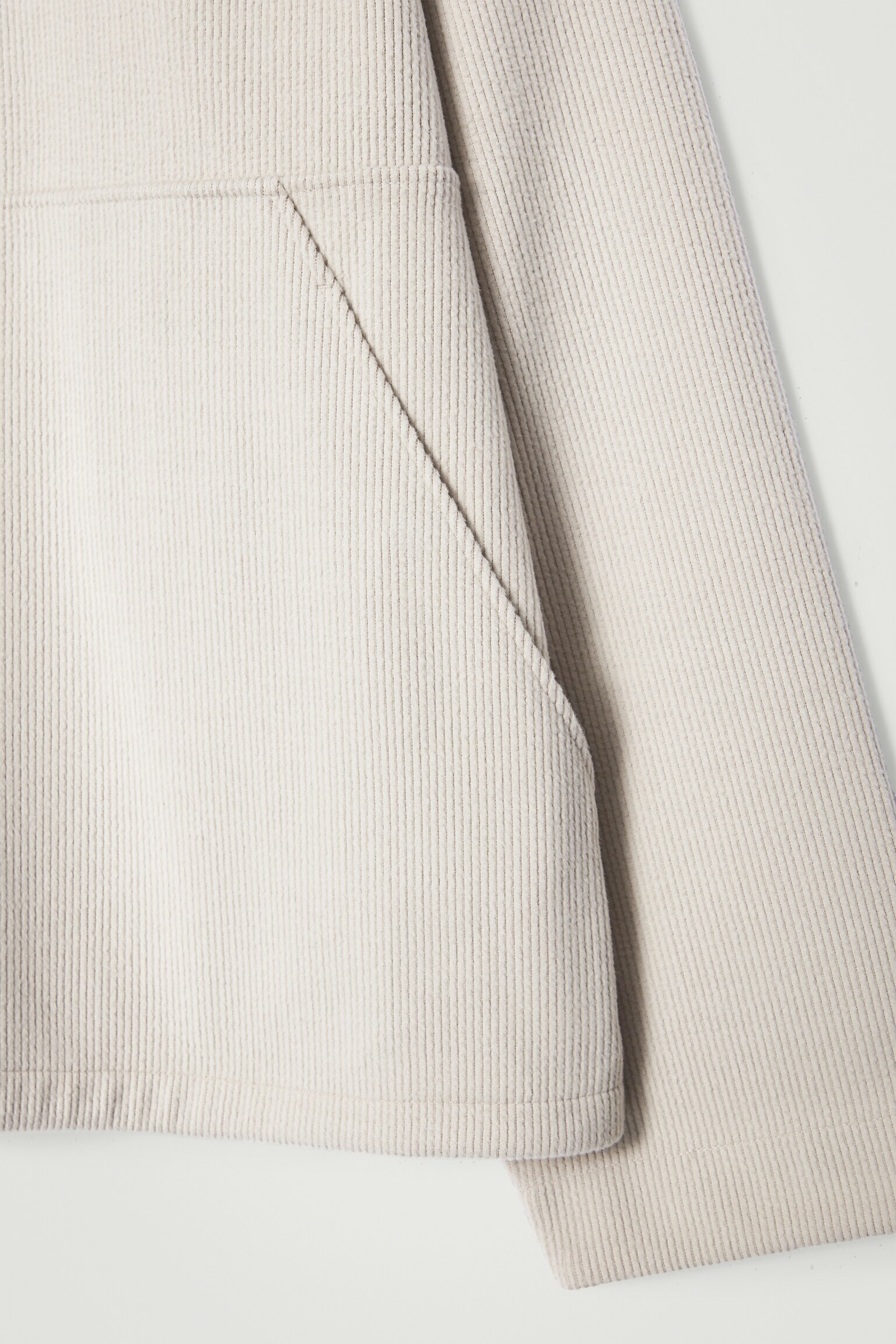 CORDUROY-JERSEY HALF-ZIP SWEATSHIRT - LIGHT MOLE - 2