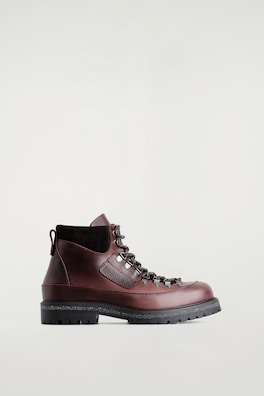 LEATHER HIKING BOOTS — BROWN 3