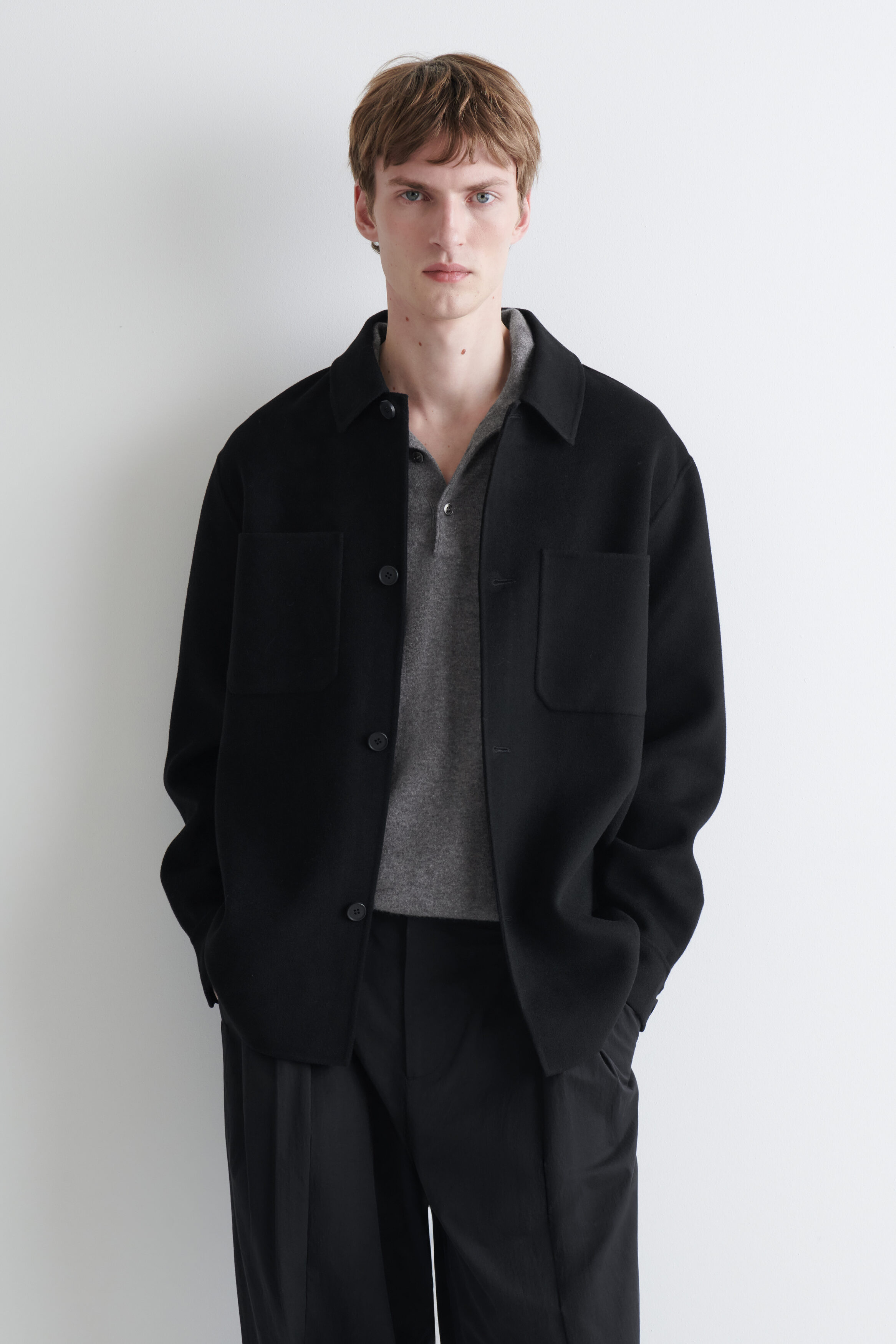 DOUBLE-FACED WOOL OVERSHIRT