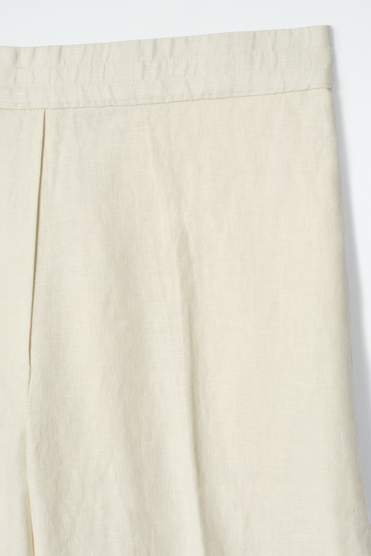 PANTALON DE TAILLEUR DROIT EN LIN - JAUNE BEURRE/VERT - 6