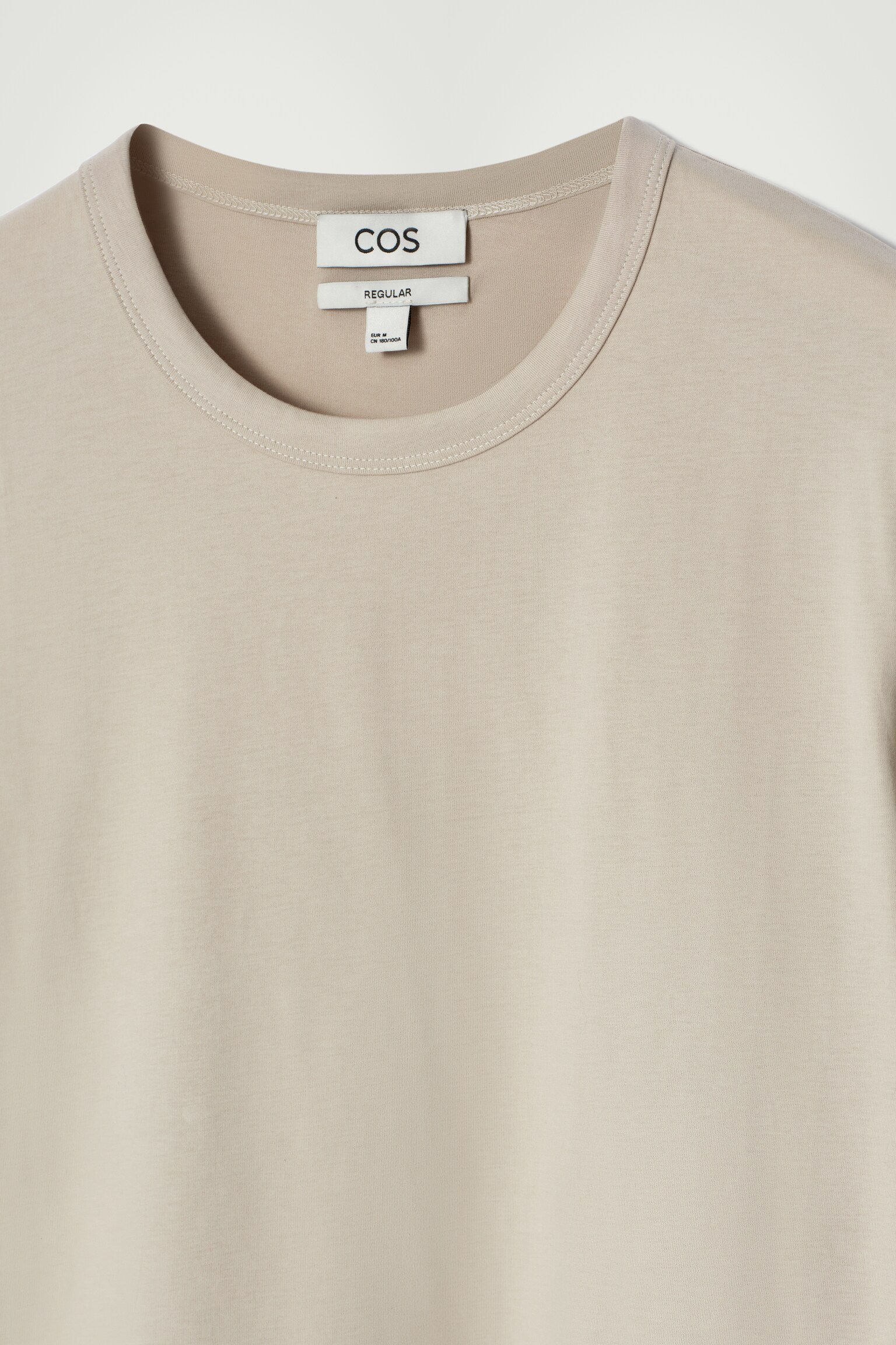 T-SHIRT REGULAR EN COTON BROSSÉ - BEIGE/NOIR/BLEU CIEL/Blanc/BLEU MARINE/VERT POUDRÉ/KAKI - 7