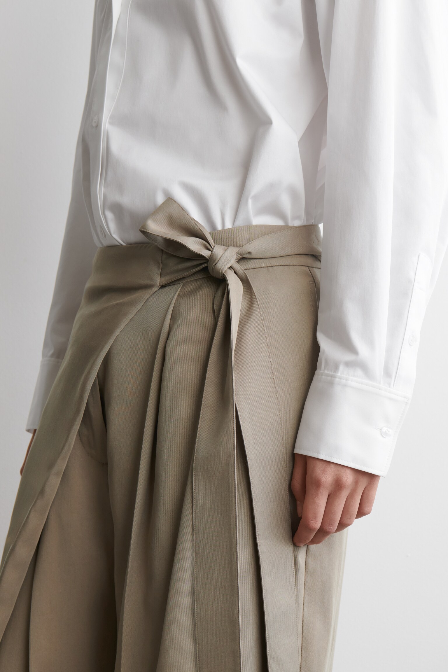 PANTALON FLUIDE PORTEFEUILLE - TAUPE/ROSE/NOIR - 5