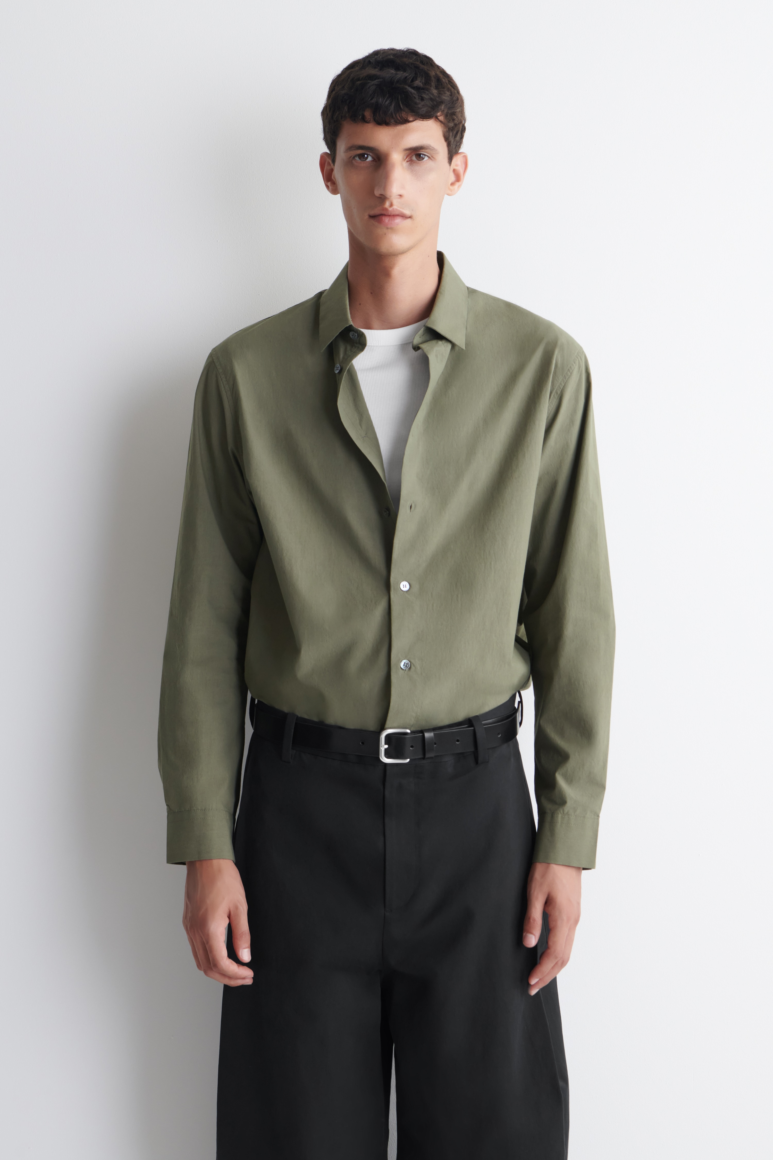 LOCKERES HEMD AUS BAUMWOLL-POPELINE - KHAKI/Blau/HELLBLAU