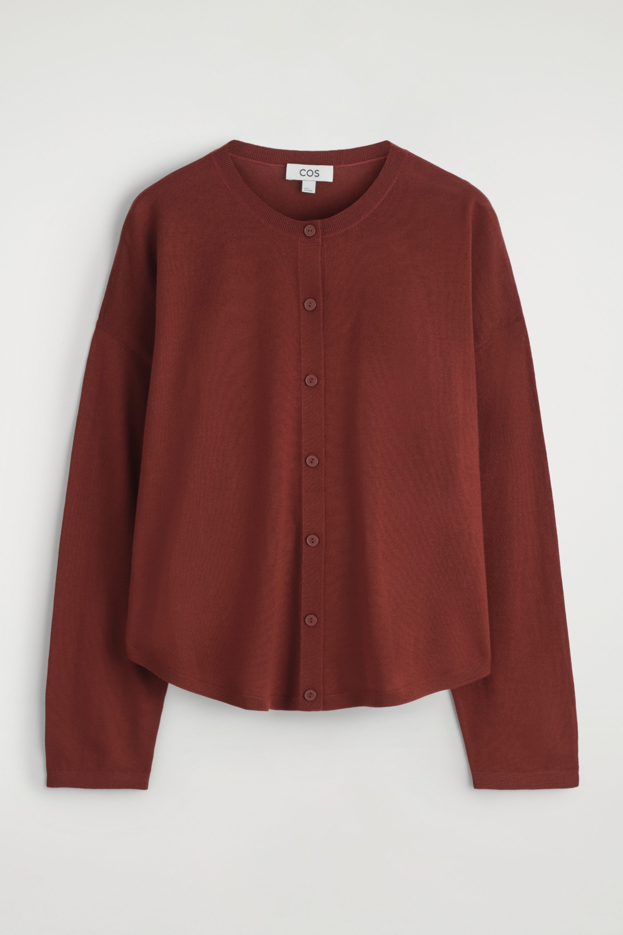 CIRCLE-CUT MERINO WOOL CARDIGAN