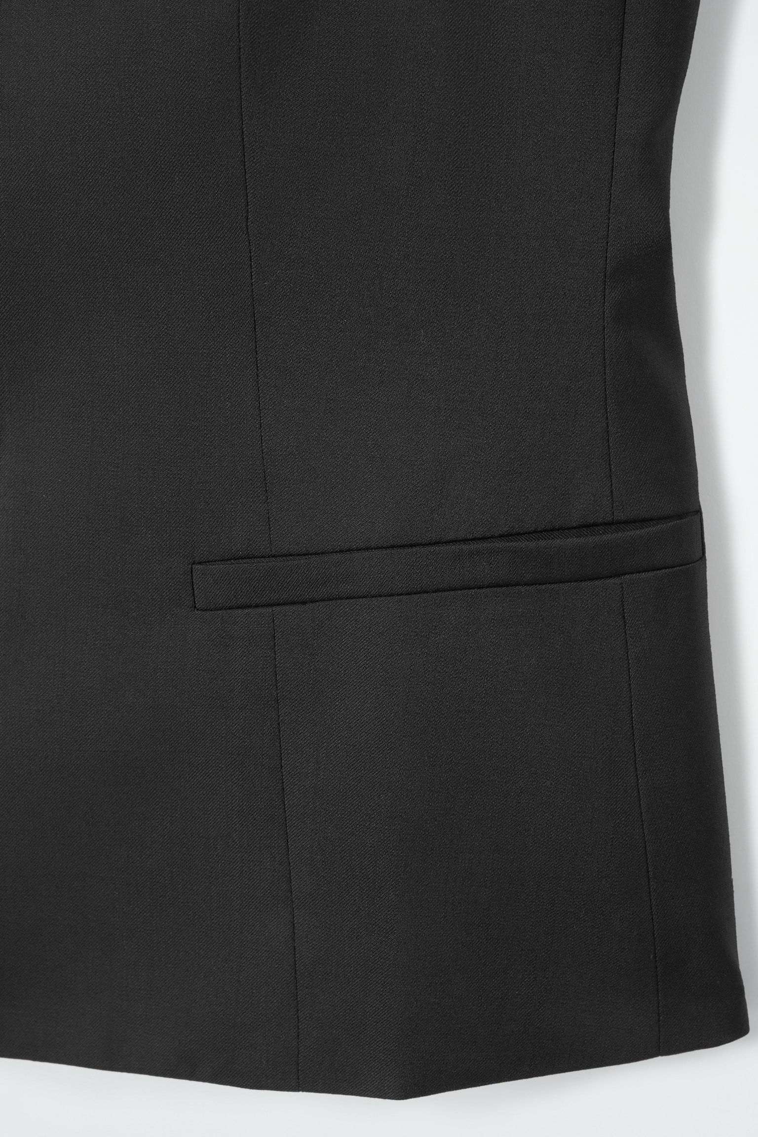TAILORED WOOL WAISTCOAT - BLACK - 5