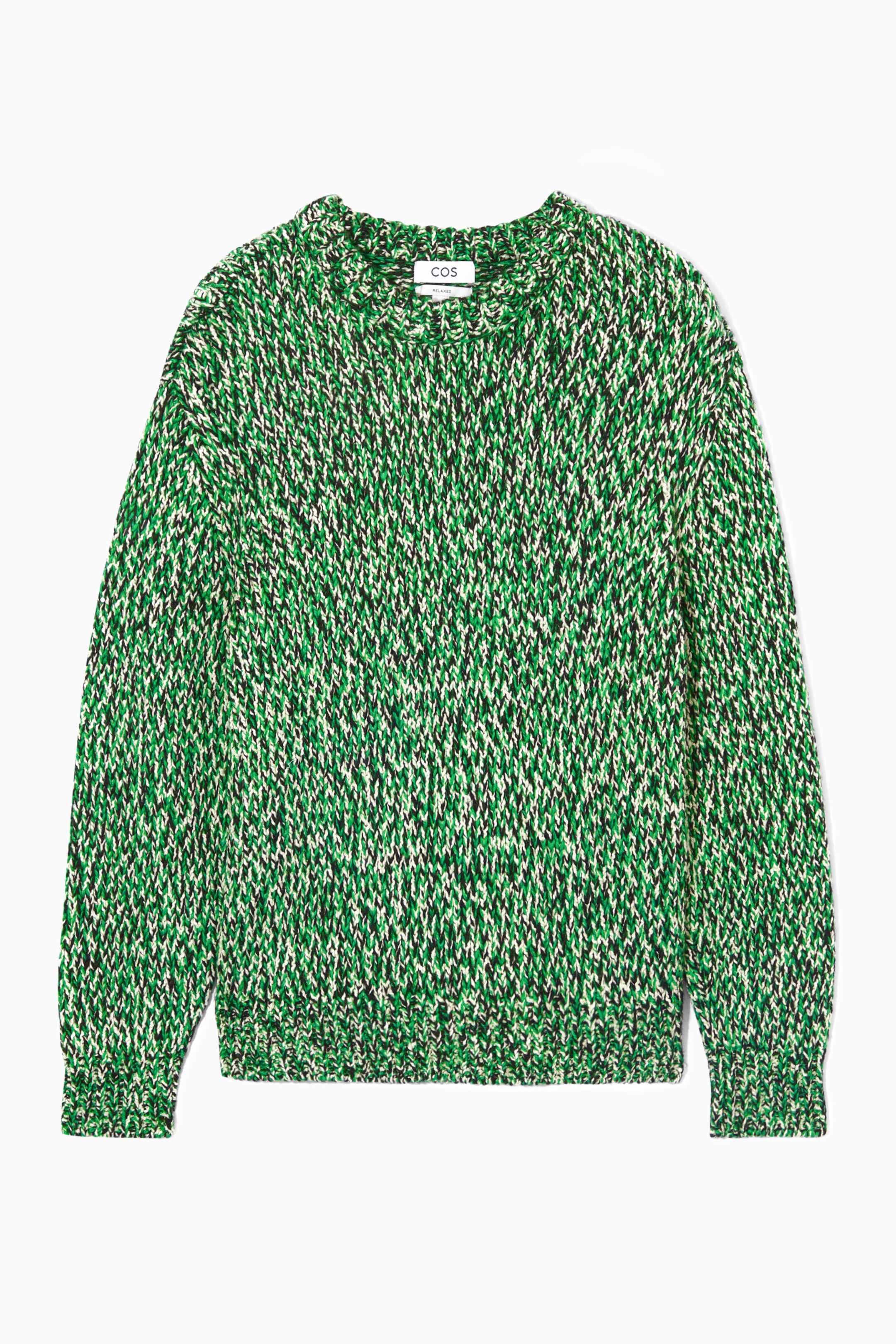 TRI-TONE WOOL CREW-NECK JUMPER