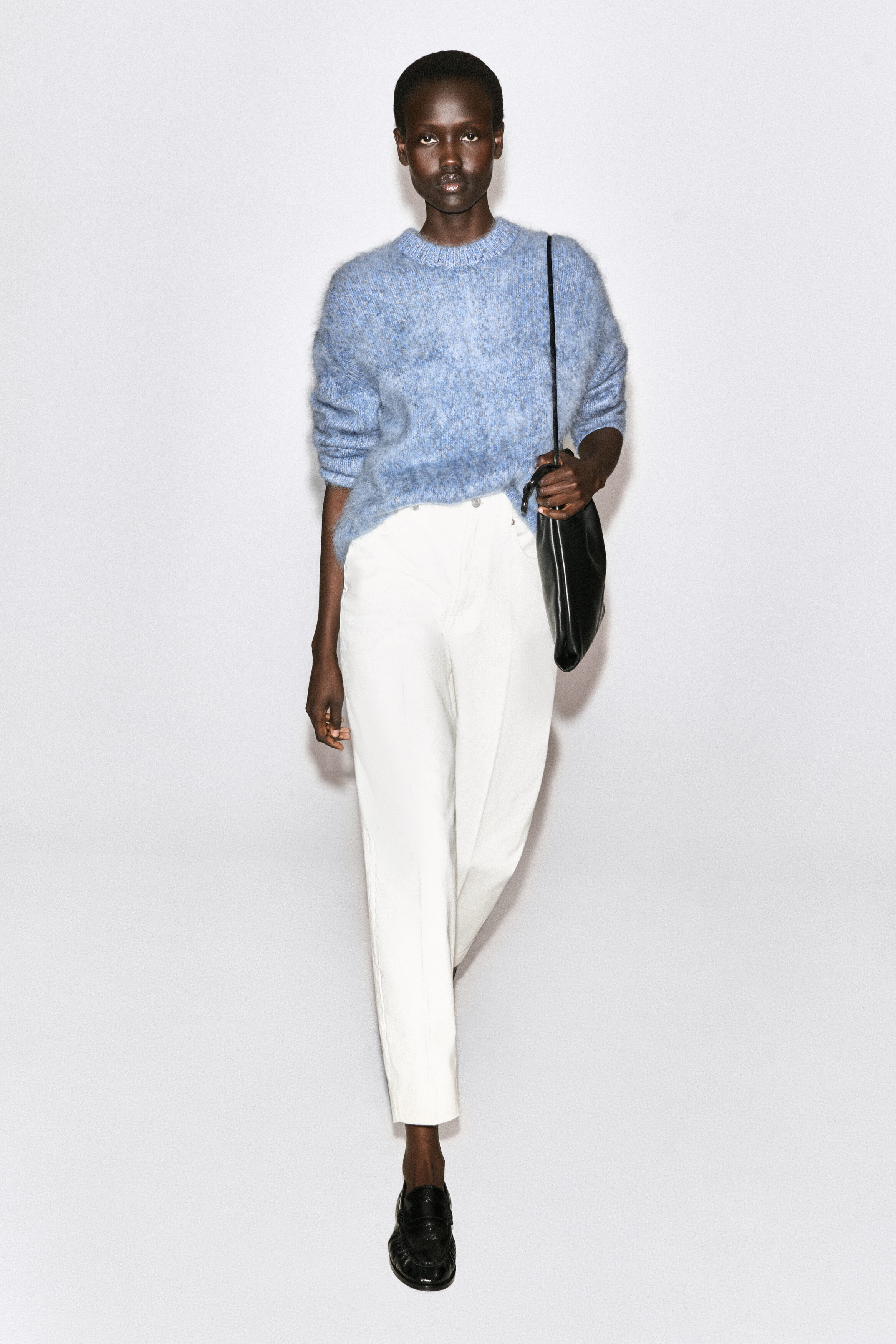 TWO-TONE BRUSHED-CASHMERE SWEATER - thumbnail 2