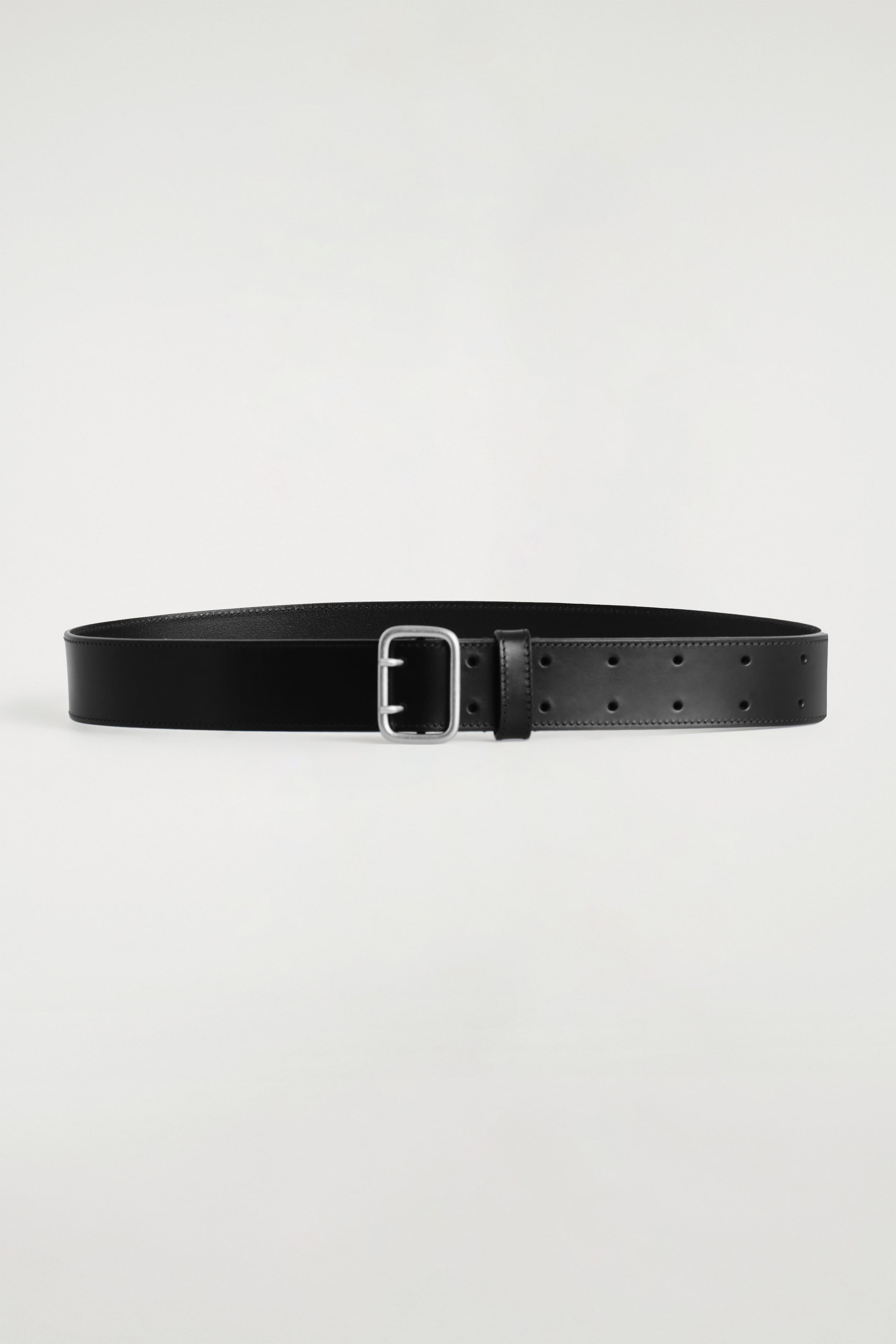 DOUBLE-PRONG LEATHER BELT