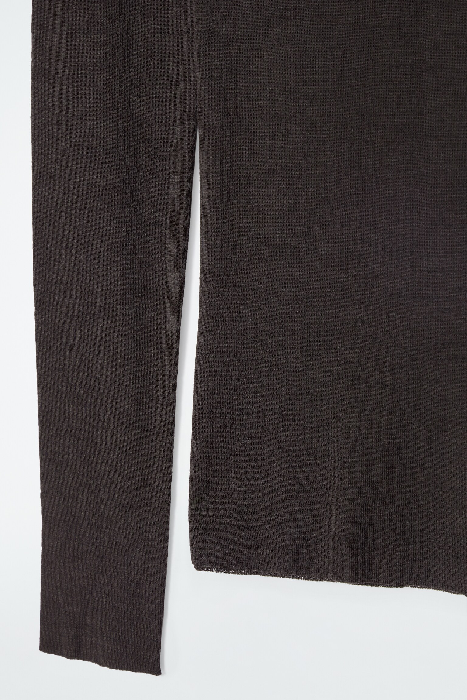MERINO WOOL TURTLENECK TOP - DARK BROWN/GREEN/ORANGE/BLACK/APRICOT - 2